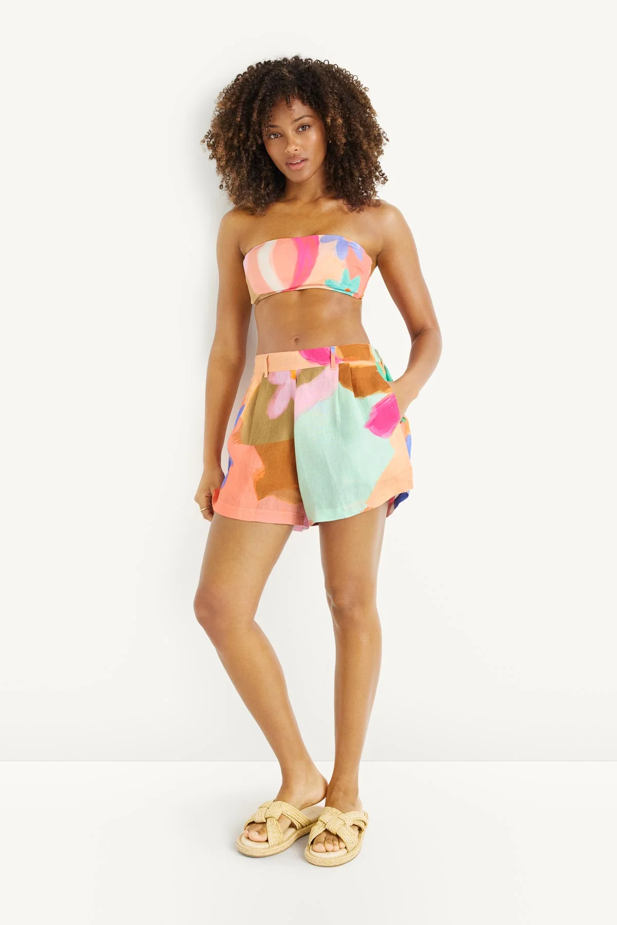 Nala Bandeau Top - In Bloom Colorblock EcoLux BT - Image 4