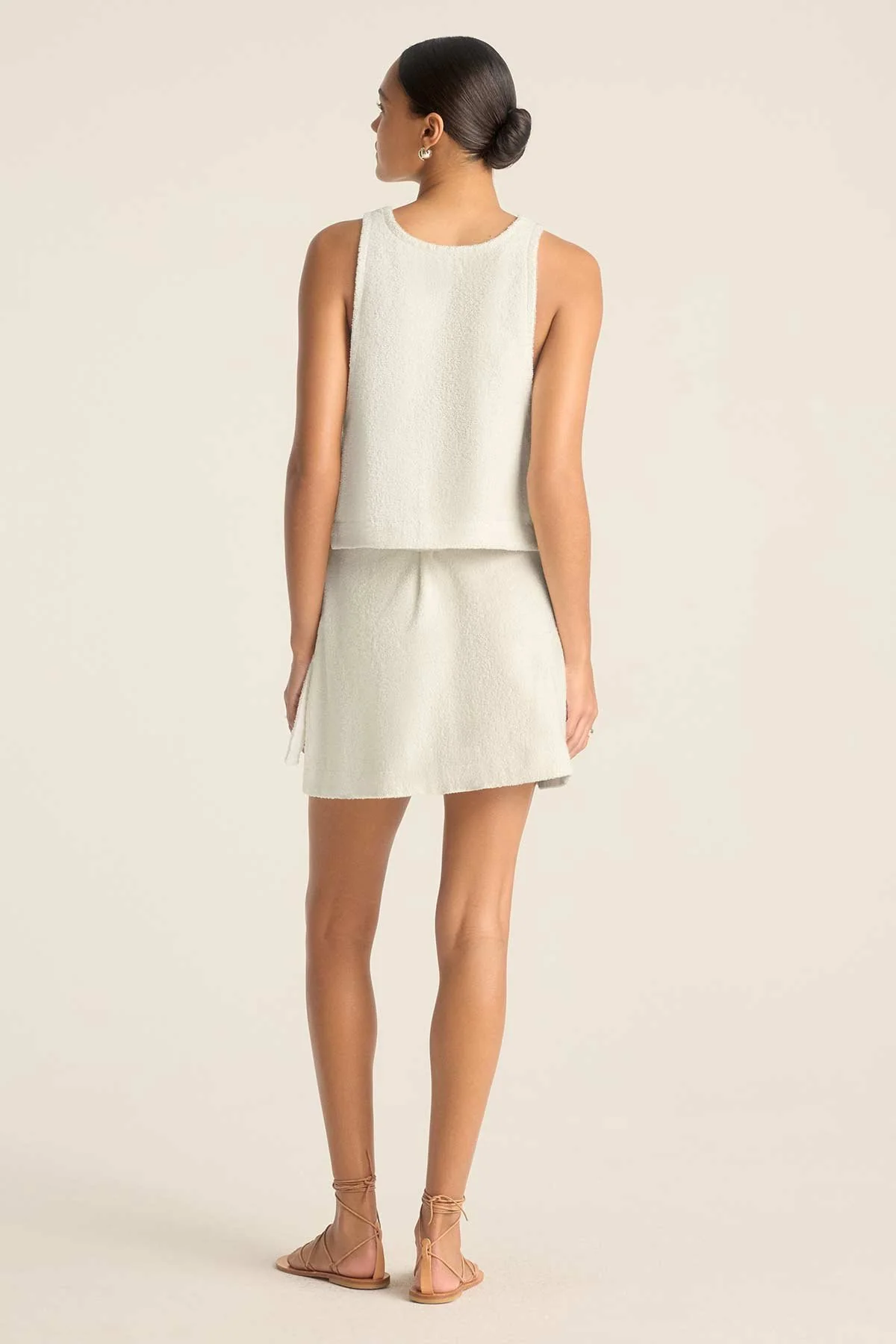 Oasis Wrap Skirt - Vanilla Harbor Terry - Image 3
