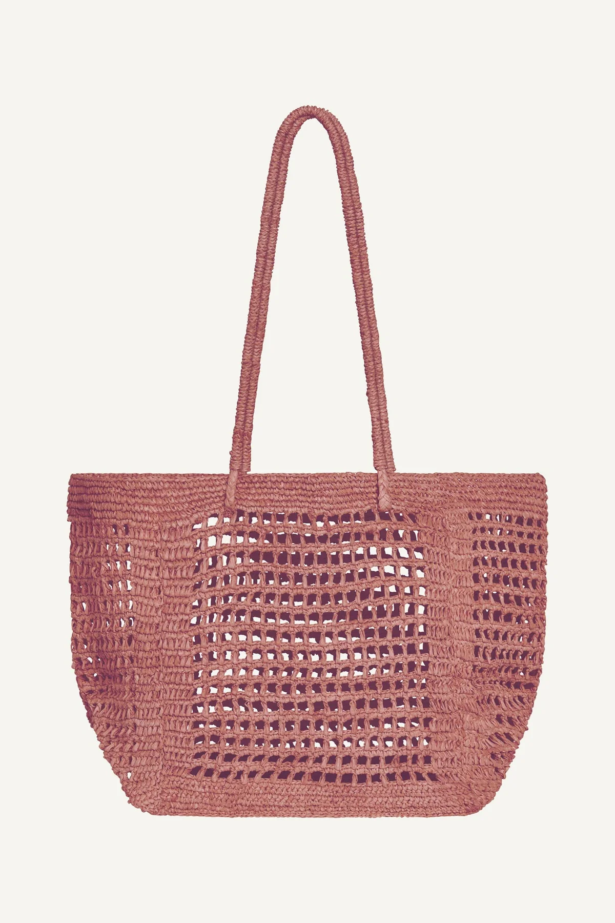 Ora Tote - Light Pink Raffia