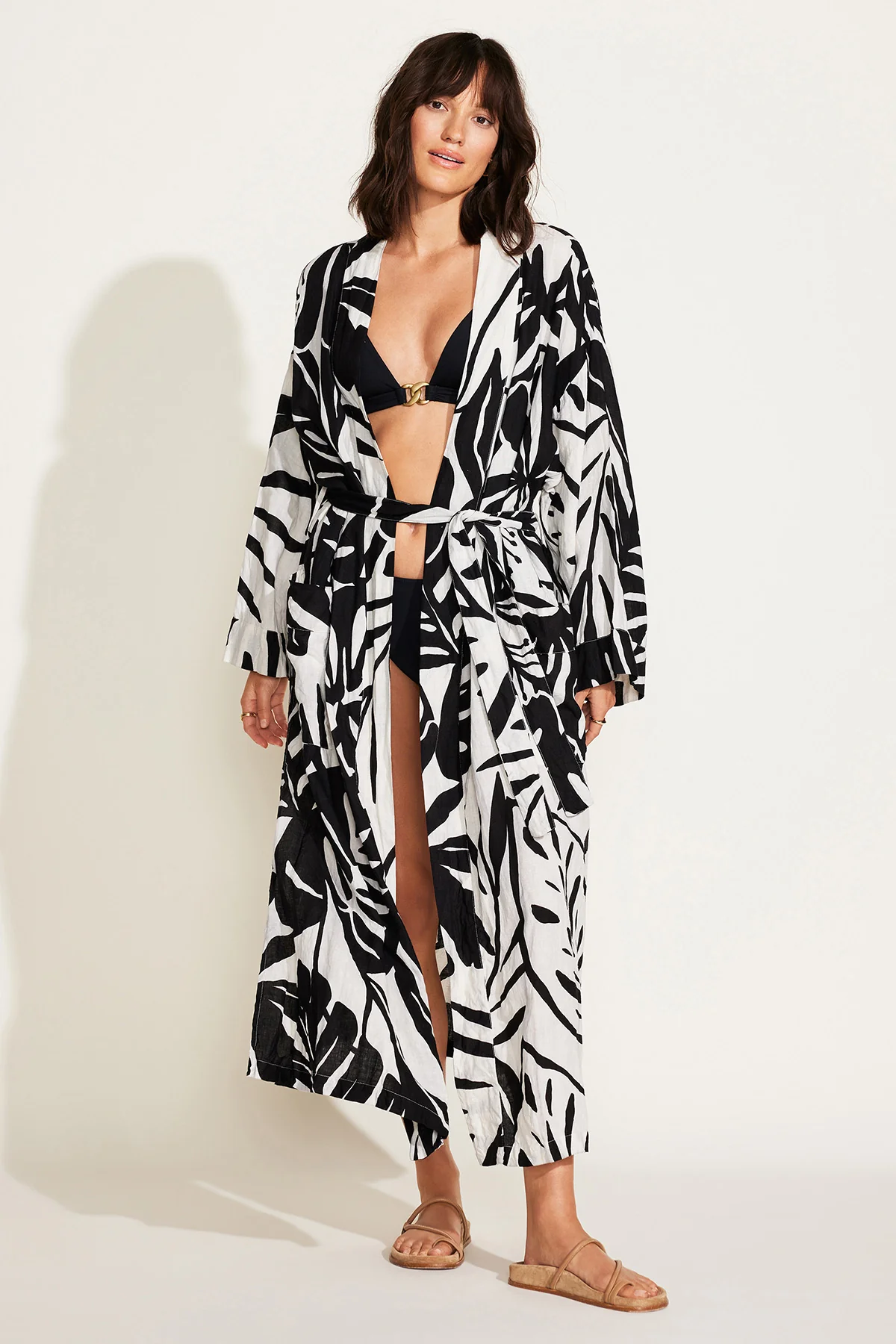 Palmilla Robe - Graphic Jungle EcoLinen - Image 2