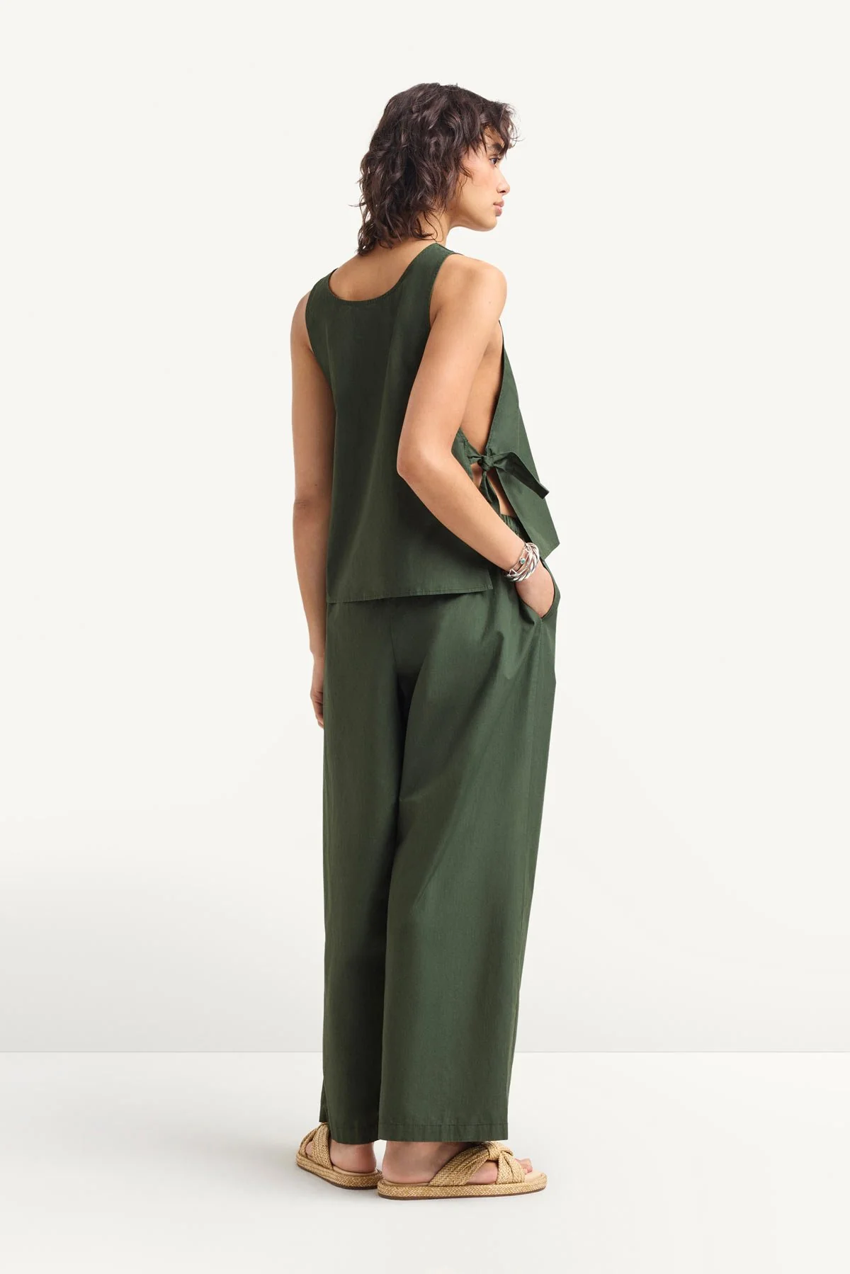 Parker Pant - Forest Cotton Poplin - Image 4
