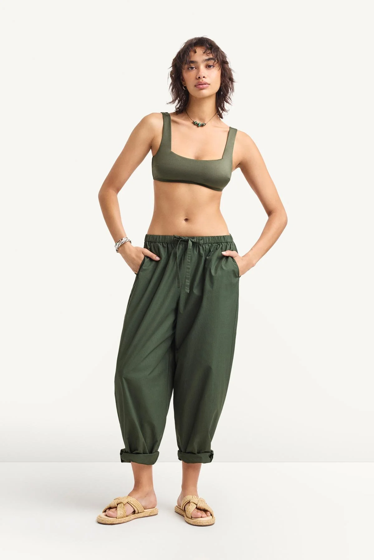 Parker Pant - Forest Cotton Poplin - Image 6