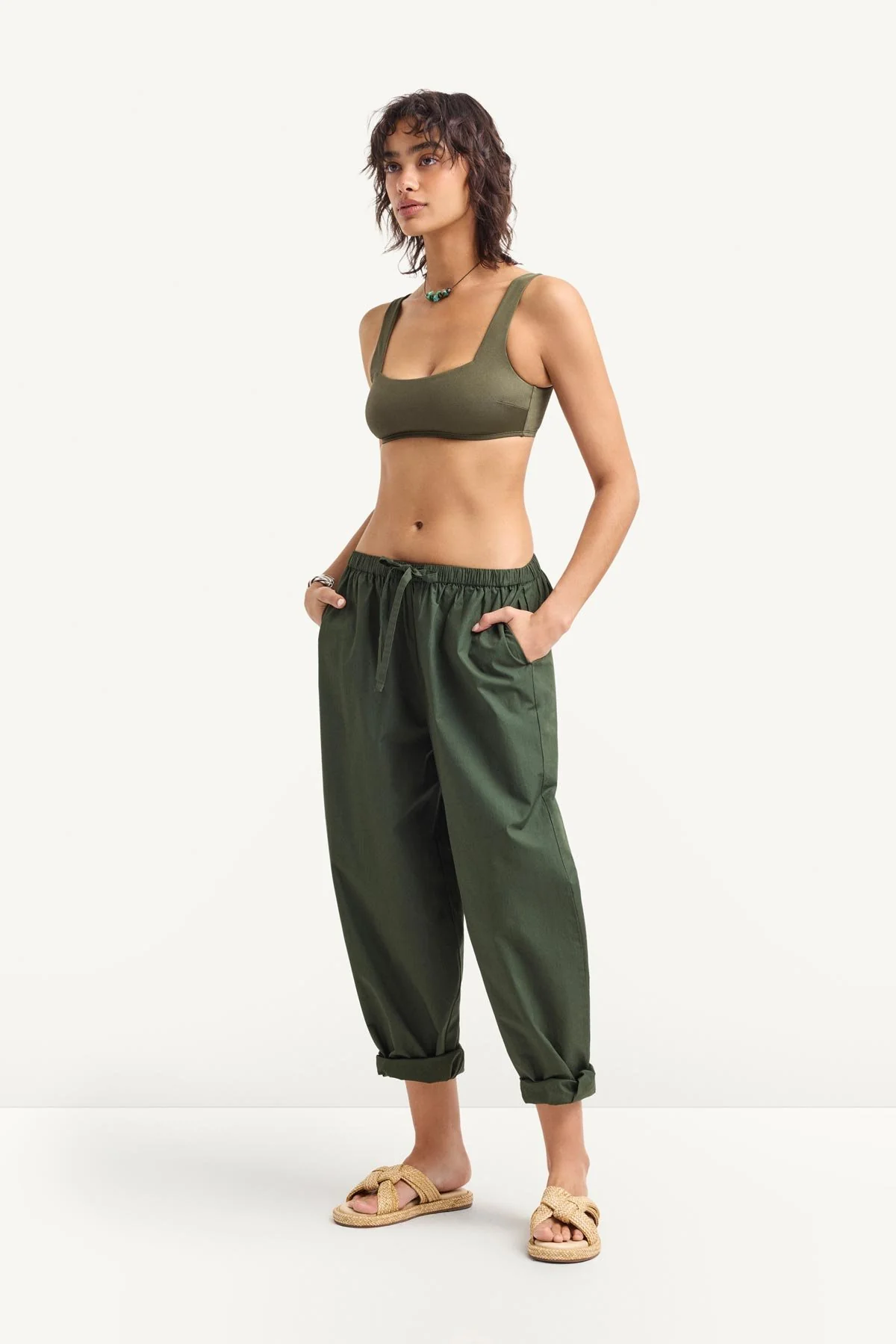 Parker Pant - Forest Cotton Poplin - Image 7