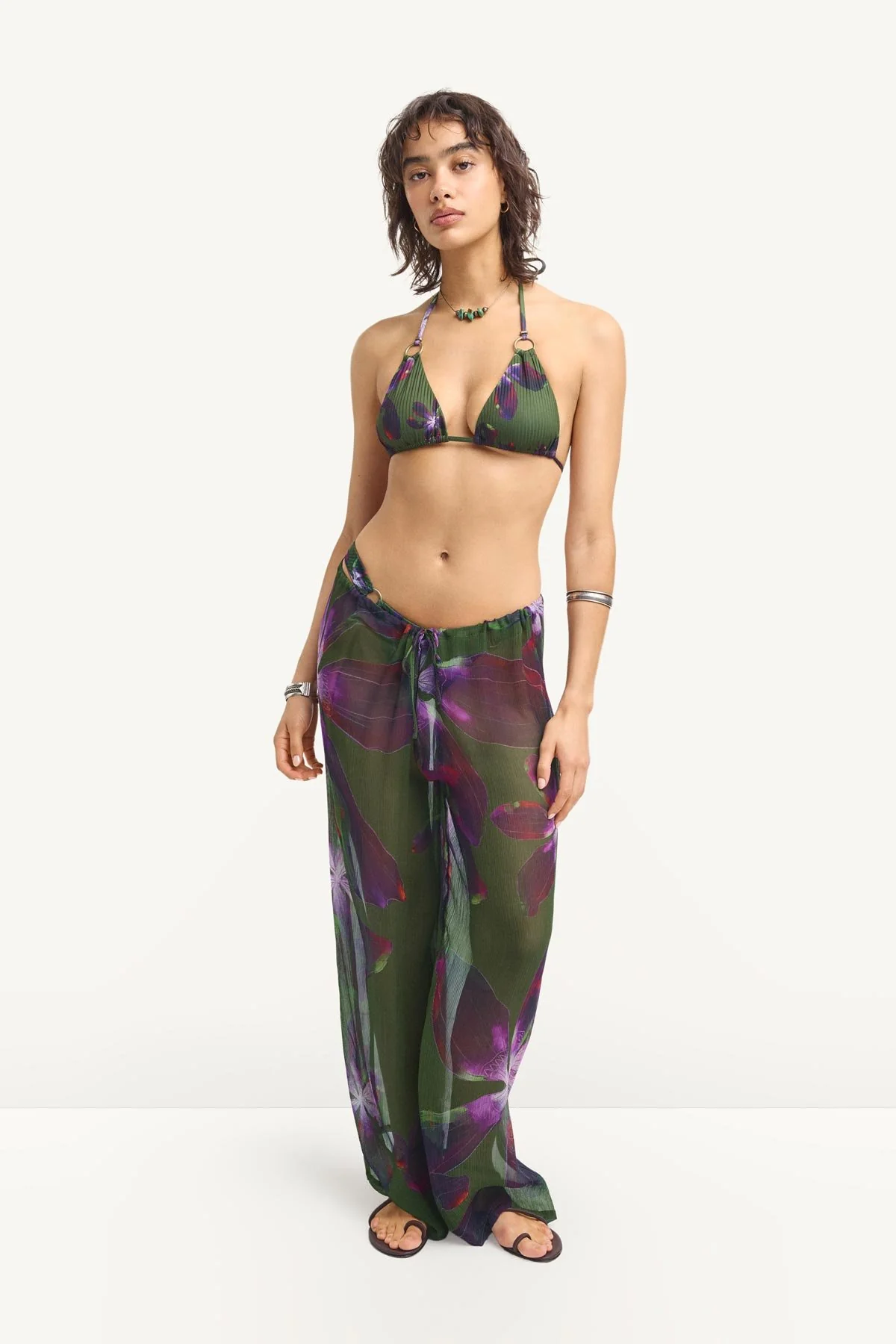 Petra Pant - Watercolor Orchid Cupro Chiffon - Image 2