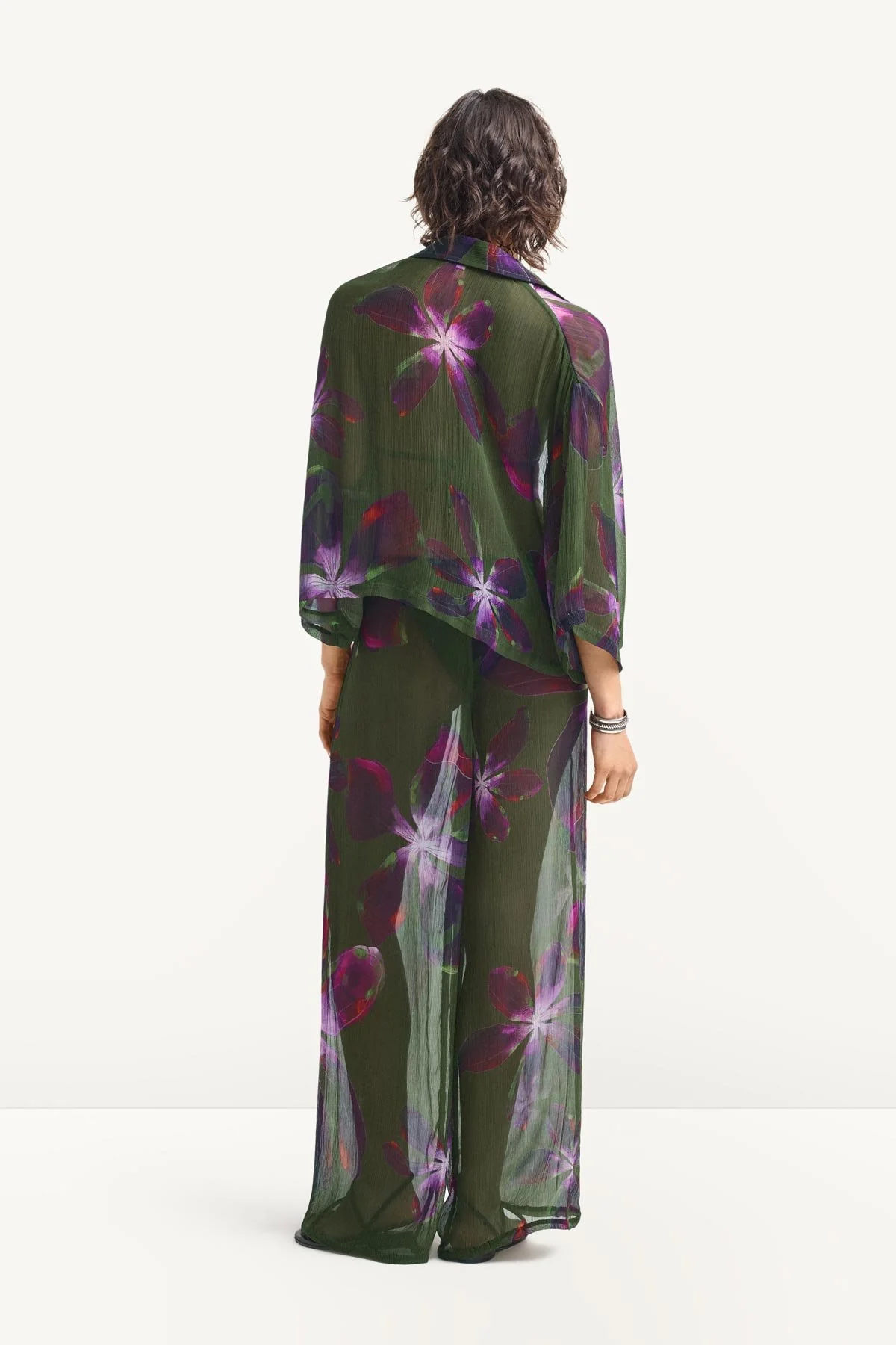 Petra Pant - Watercolor Orchid Cupro Chiffon - Image 5