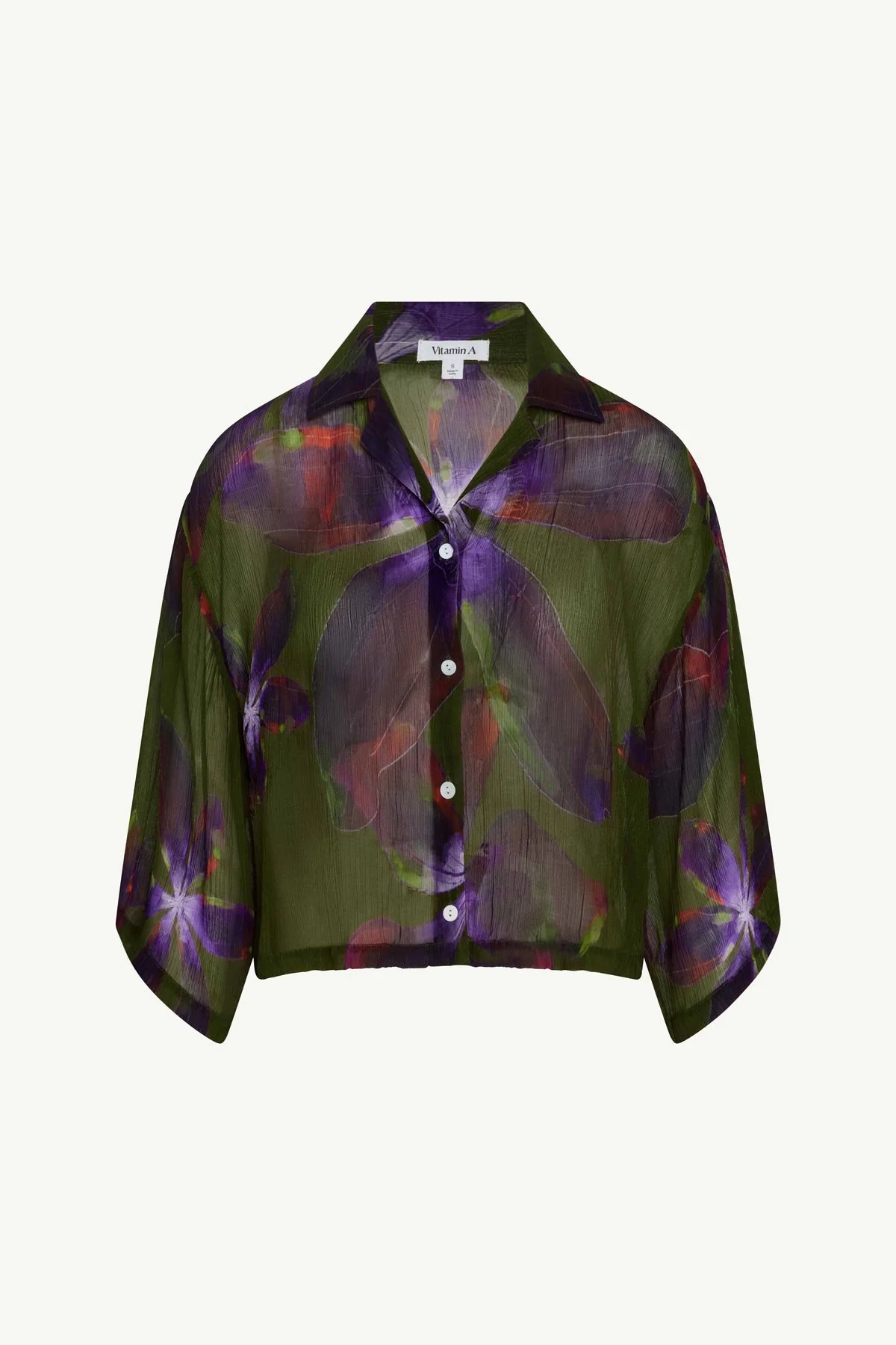 Petra Shirt - Watercolor Orchid Cupro Chiffon - Image 7