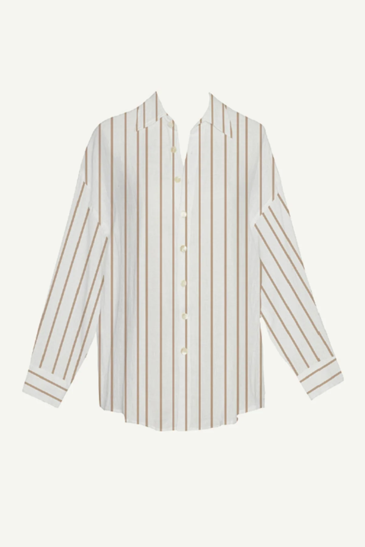 Playa Linen Boyfriend Shirt - Boardwalk Stripe EcoLinen - Image 5