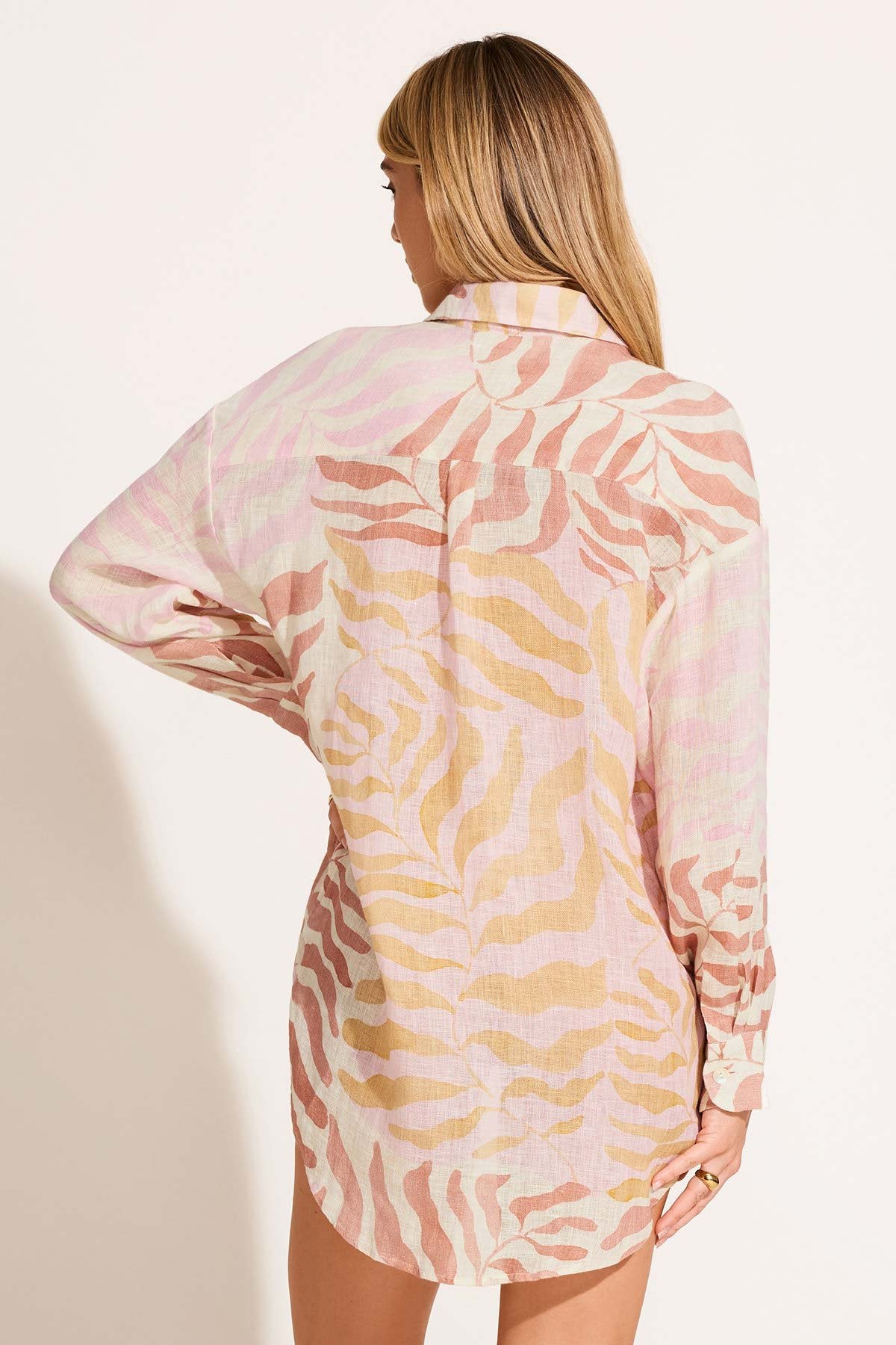 Playa Linen Boyfriend Shirt - Gold Coast EcoLinen - Image 4