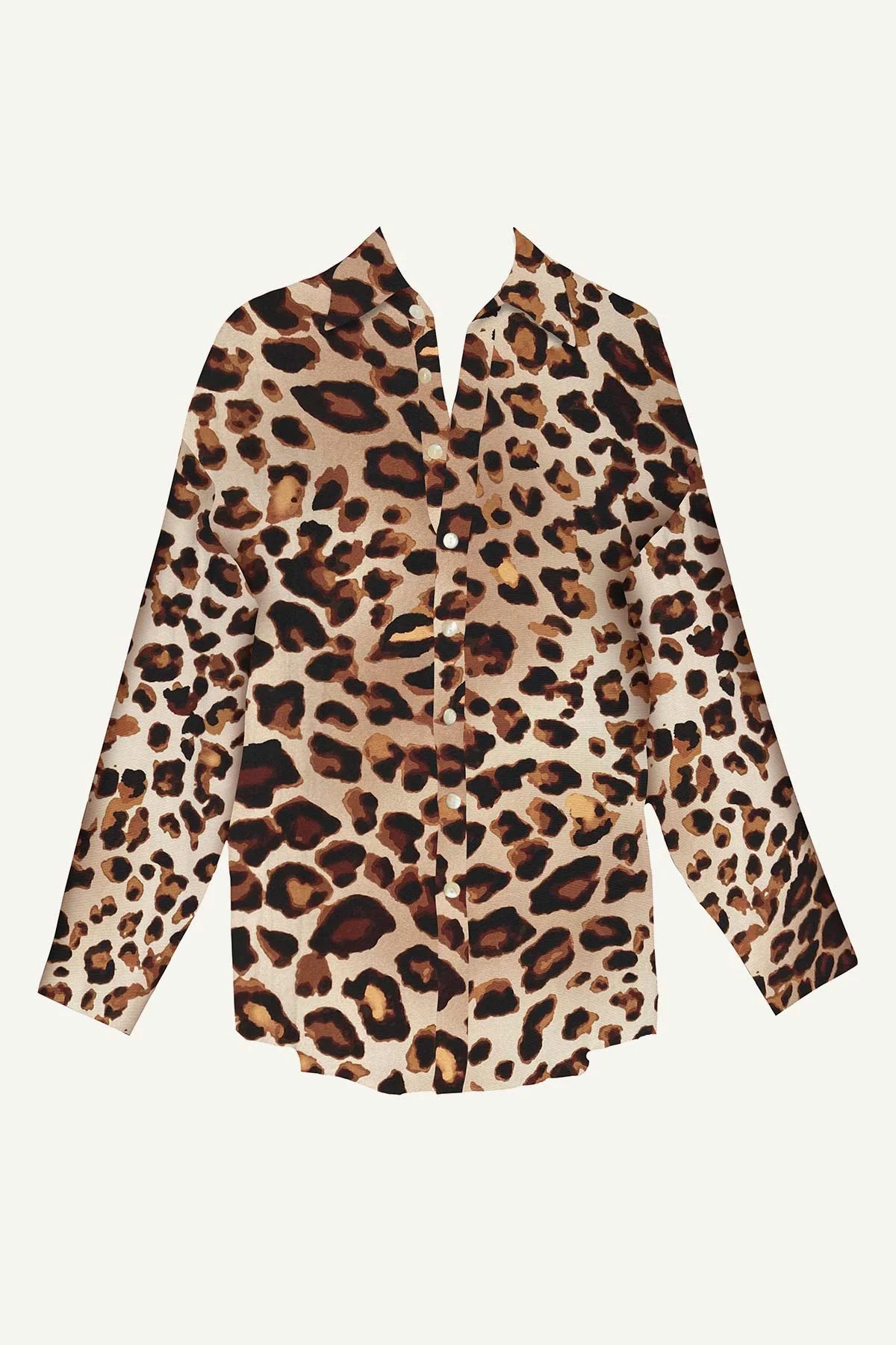 Playa Linen Boyfriend Shirt - Lux Leopard EcoLinen - Image 4