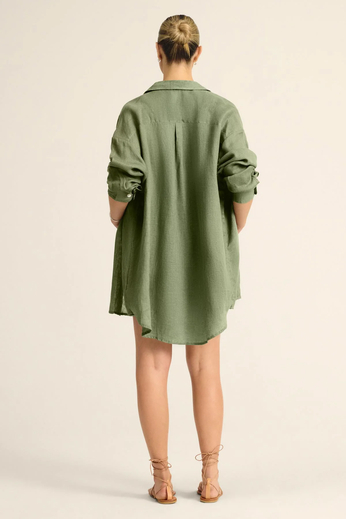 Playa Linen Boyfriend Shirt - Agave EcoLinen - Image 7