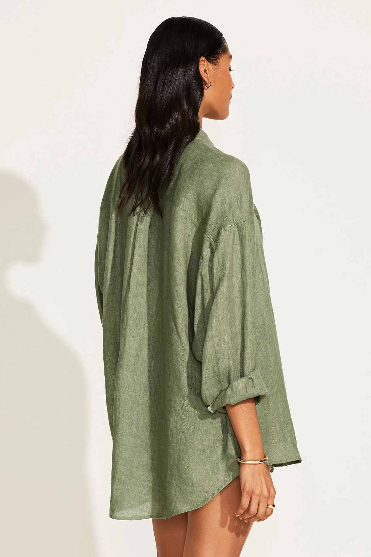 Playa Linen Boyfriend Shirt - Agave EcoLinen - Image 9