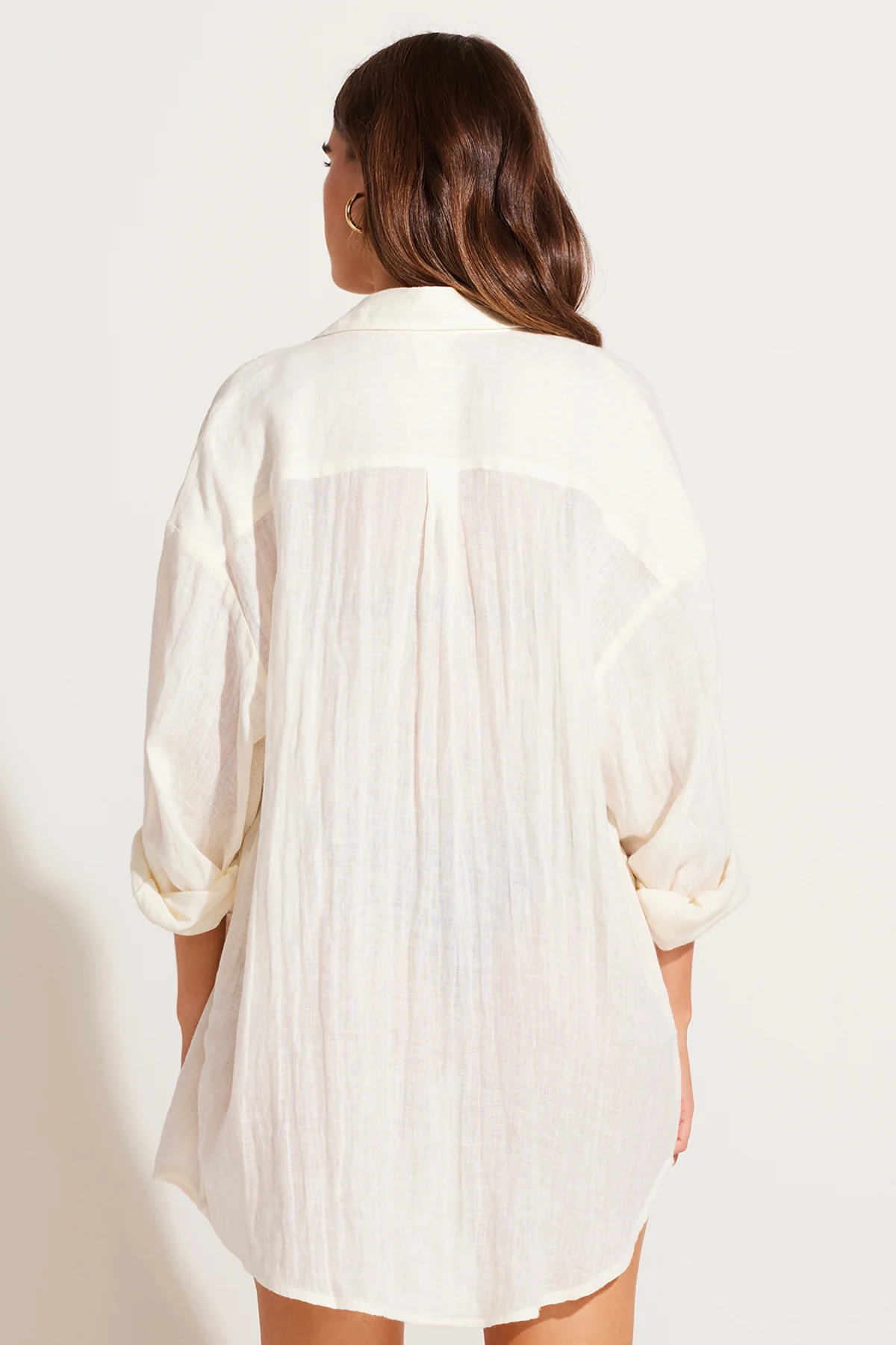 Playa Linen Boyfriend Shirt - Natural EcoLinen - Image 4
