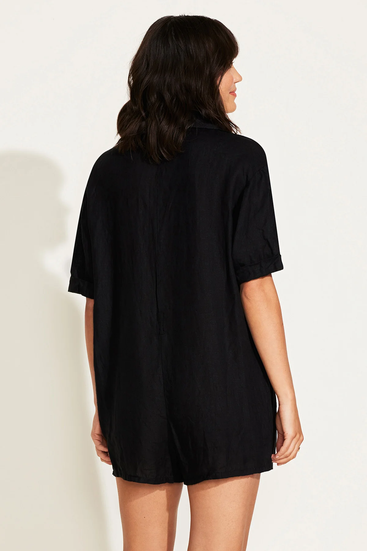 Playa Romper - Black EcoLinen - Image 5