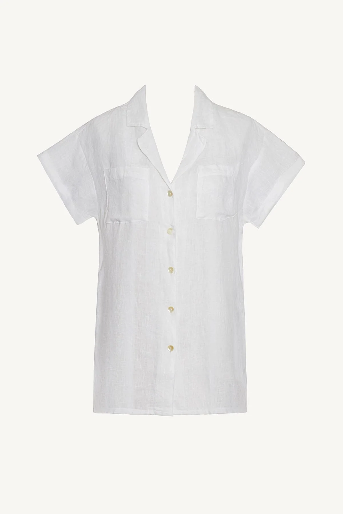 Playa Pocket Blouse - White EcoLinen - Image 6