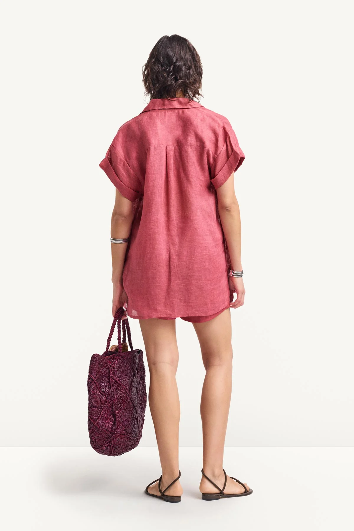 Playa Pocket Blouse - Wild Rose Ecolinen - Image 4