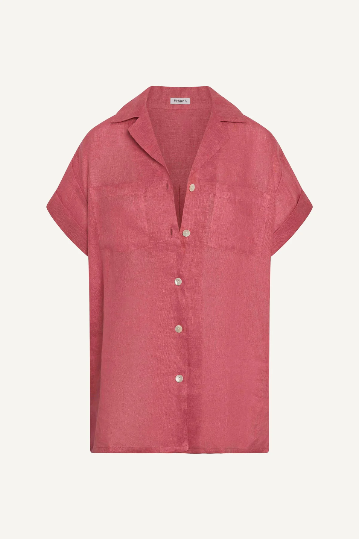 Playa Pocket Blouse - Wild Rose Ecolinen - Image 5
