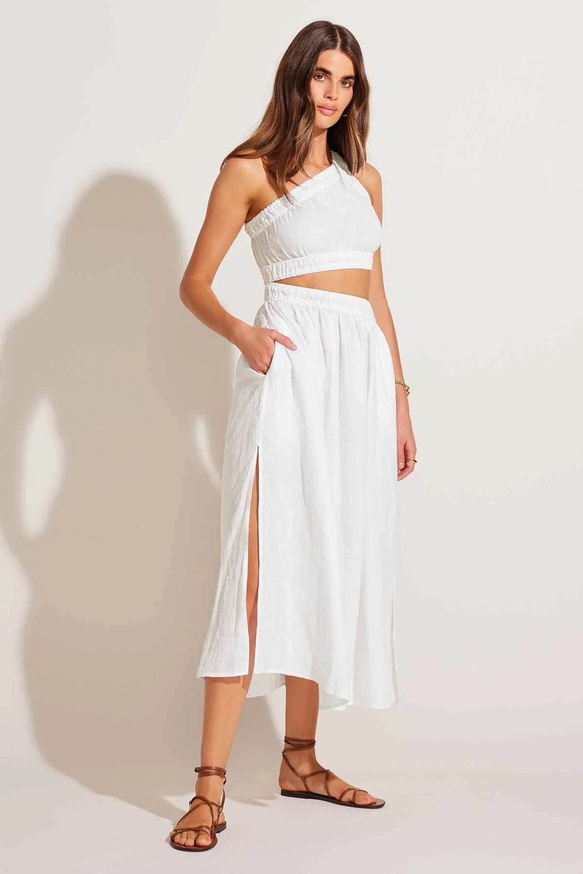Reina Dress - White Ecolinen - Image 4