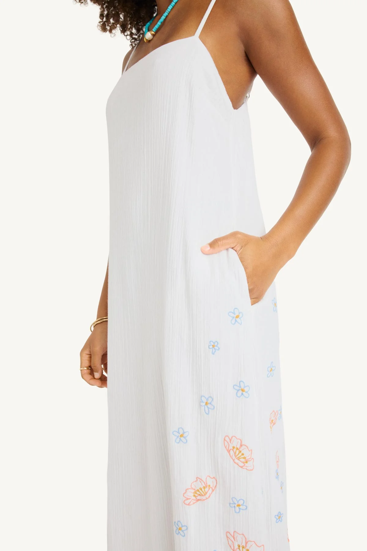 Rhea Dress - White Superbloom Cotton - Image 3