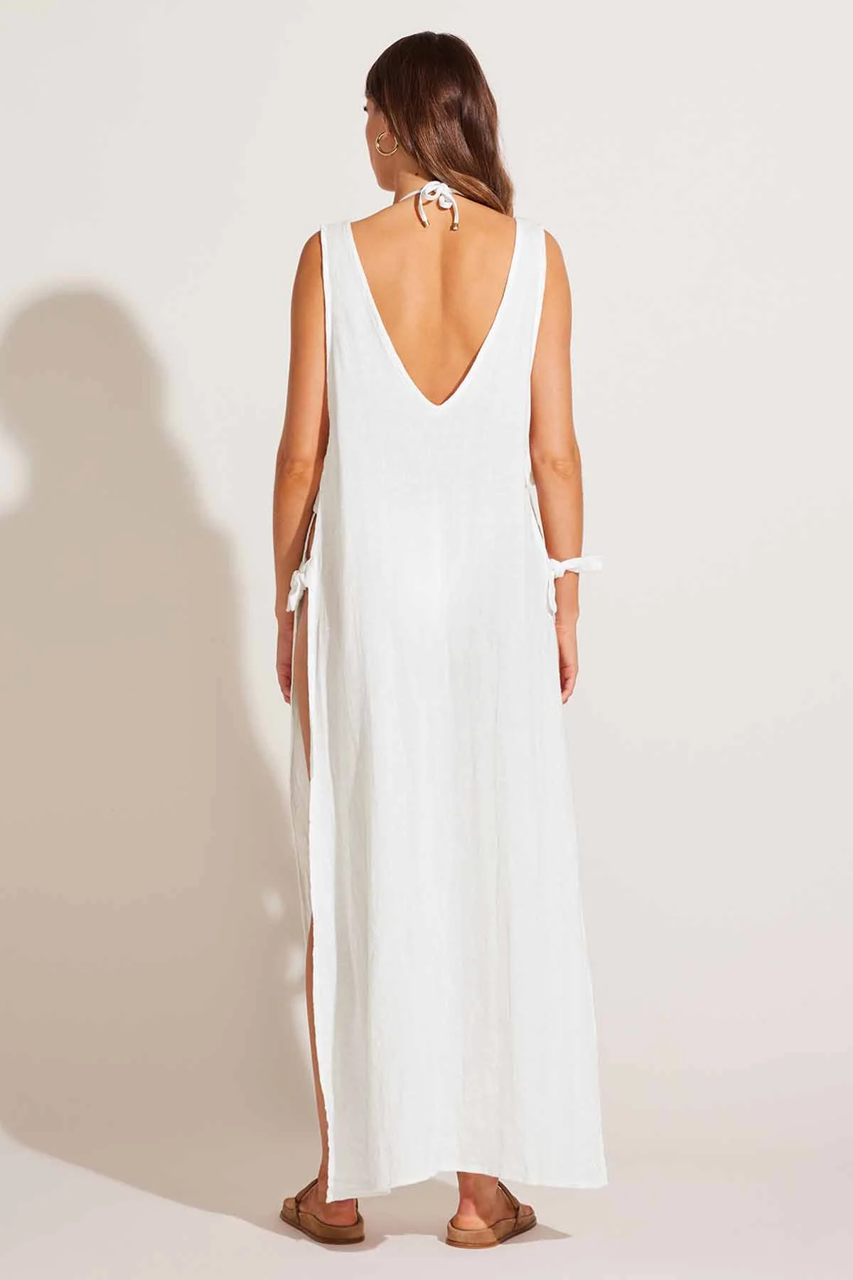 Riviera Dress - White Crinkle Linen - Image 6