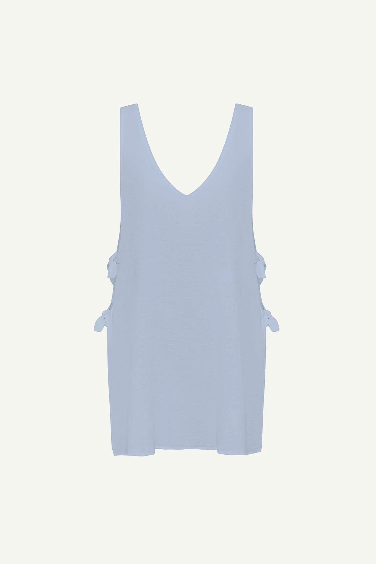 Riviera Mini Dress - Celeste Crinkle Linen - Image 5