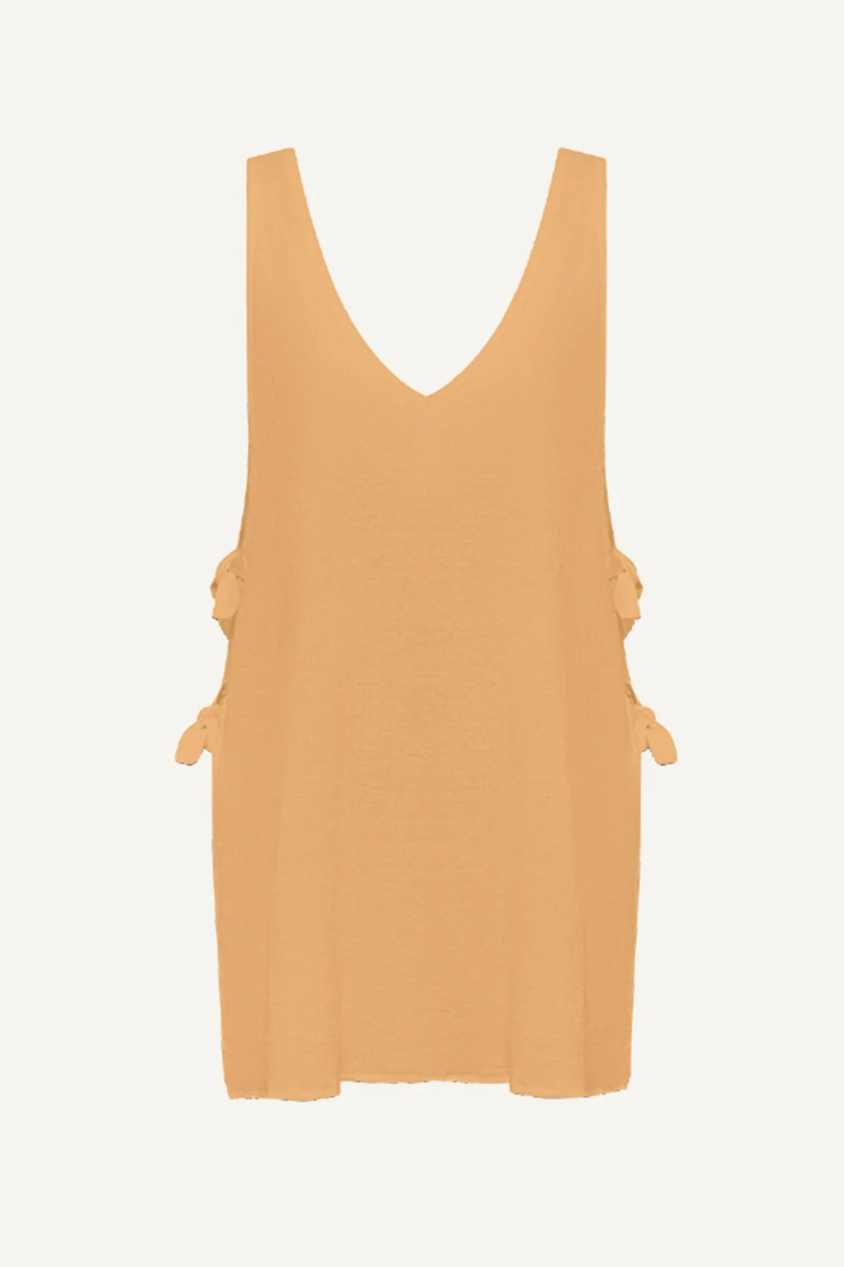 Riviera Mini Dress - Creamsicle Crinkle Linen - Image 5