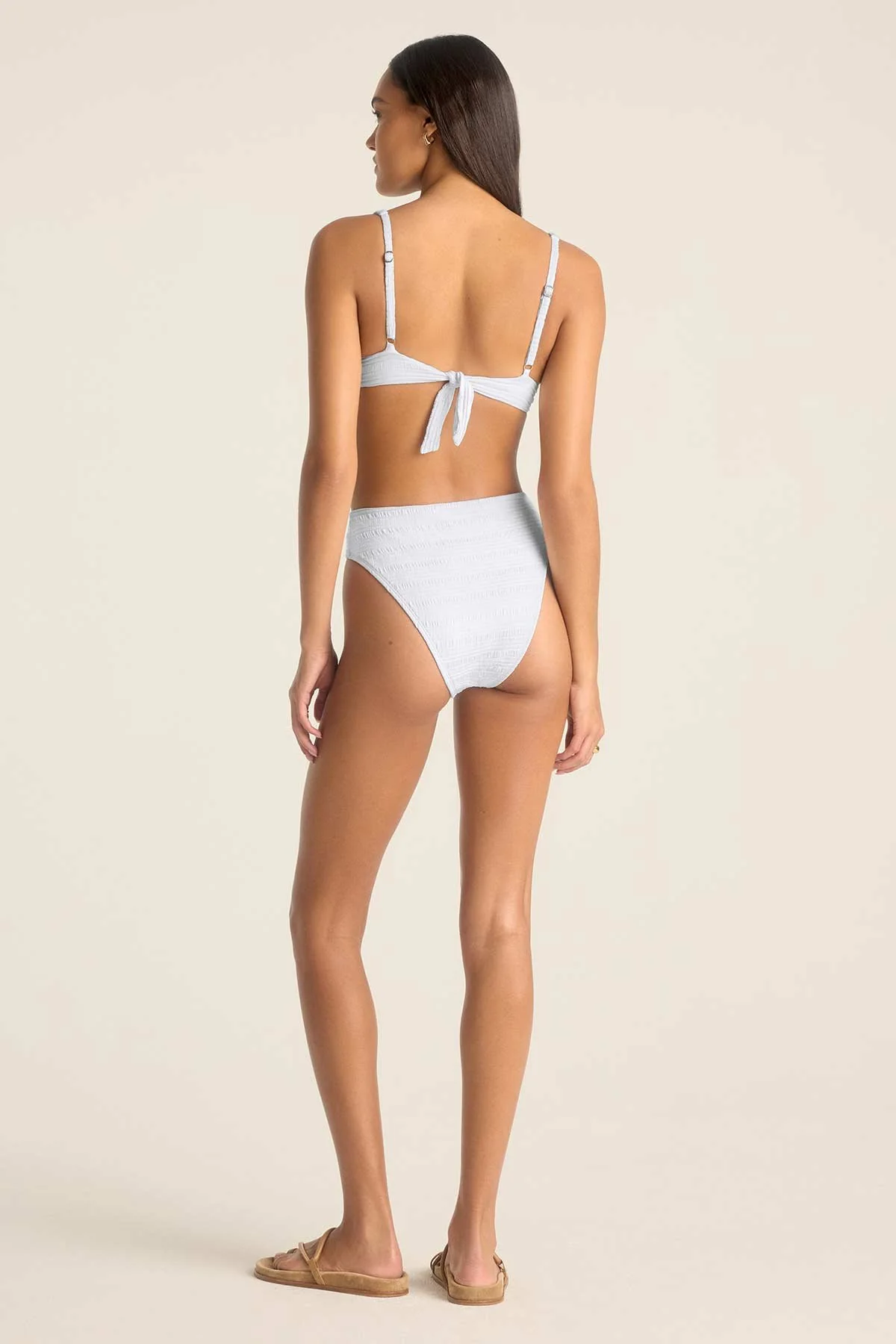 Rossi Underwire Top - White Seersucker Stripe - Image 4