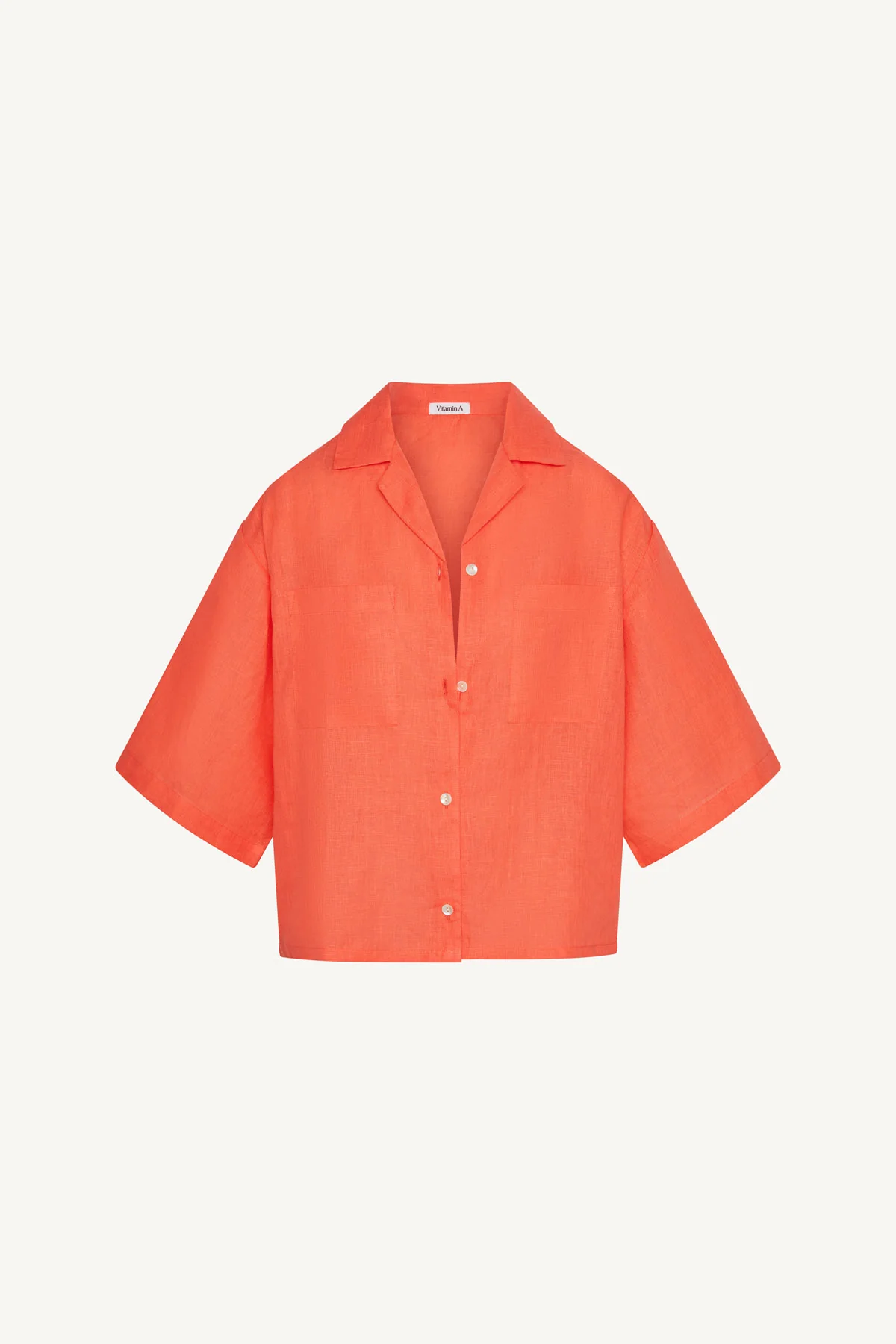 Rowan Resort Shirt - Coral EcoLinen - Image 6
