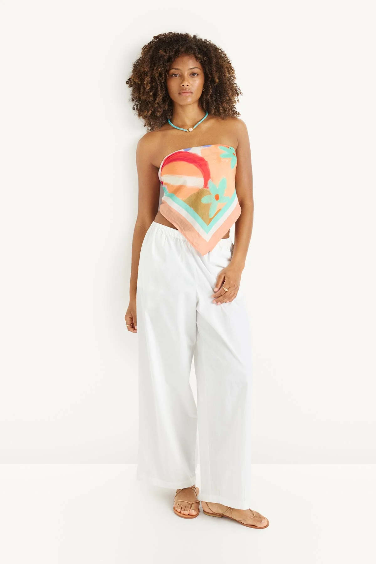 Samara Head Scarf - In Bloom Colorblock Cotton Cupro - Image 4