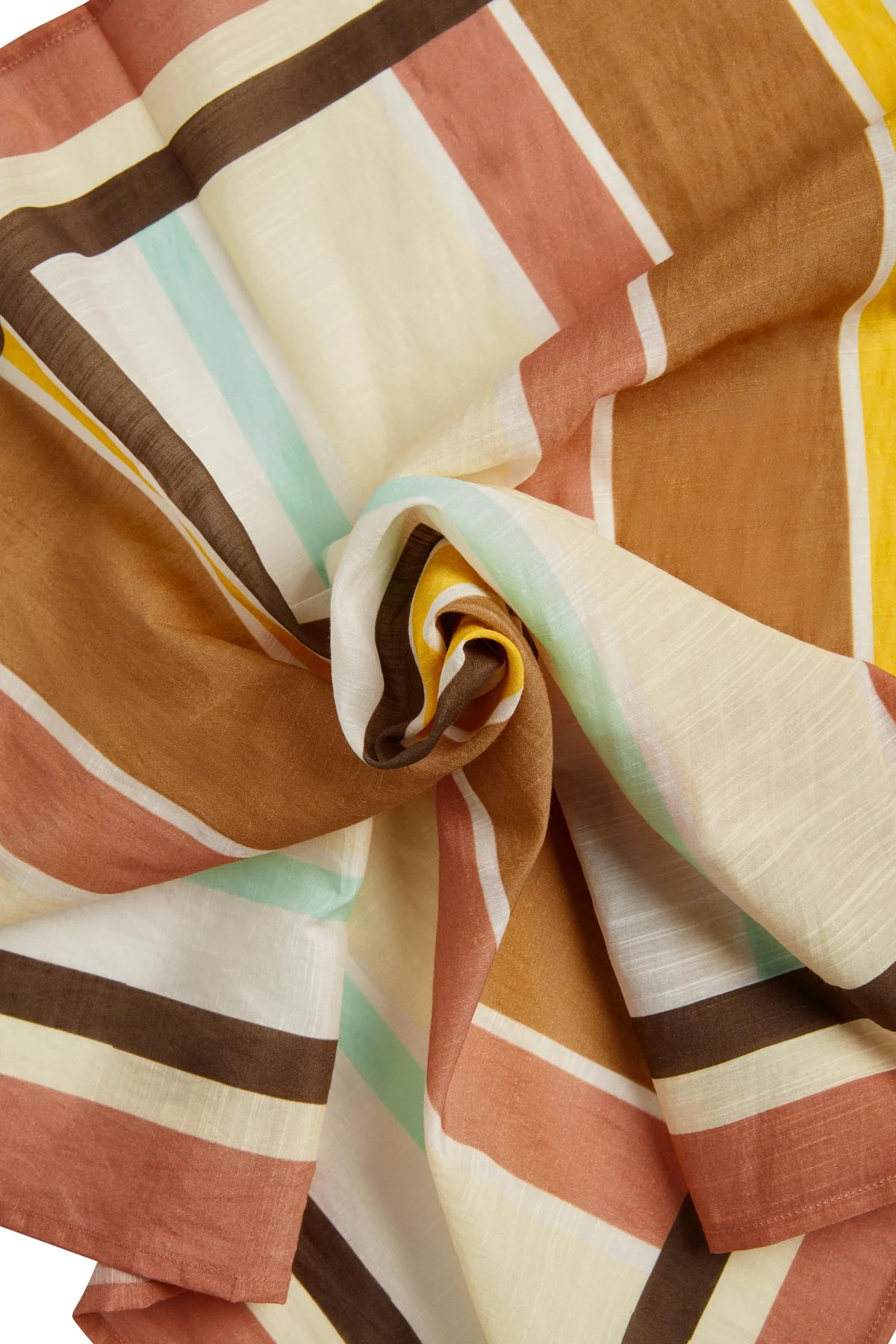 Samara Head Scarf - Sand Dunes Stripe Cotton Cupro - Image 4