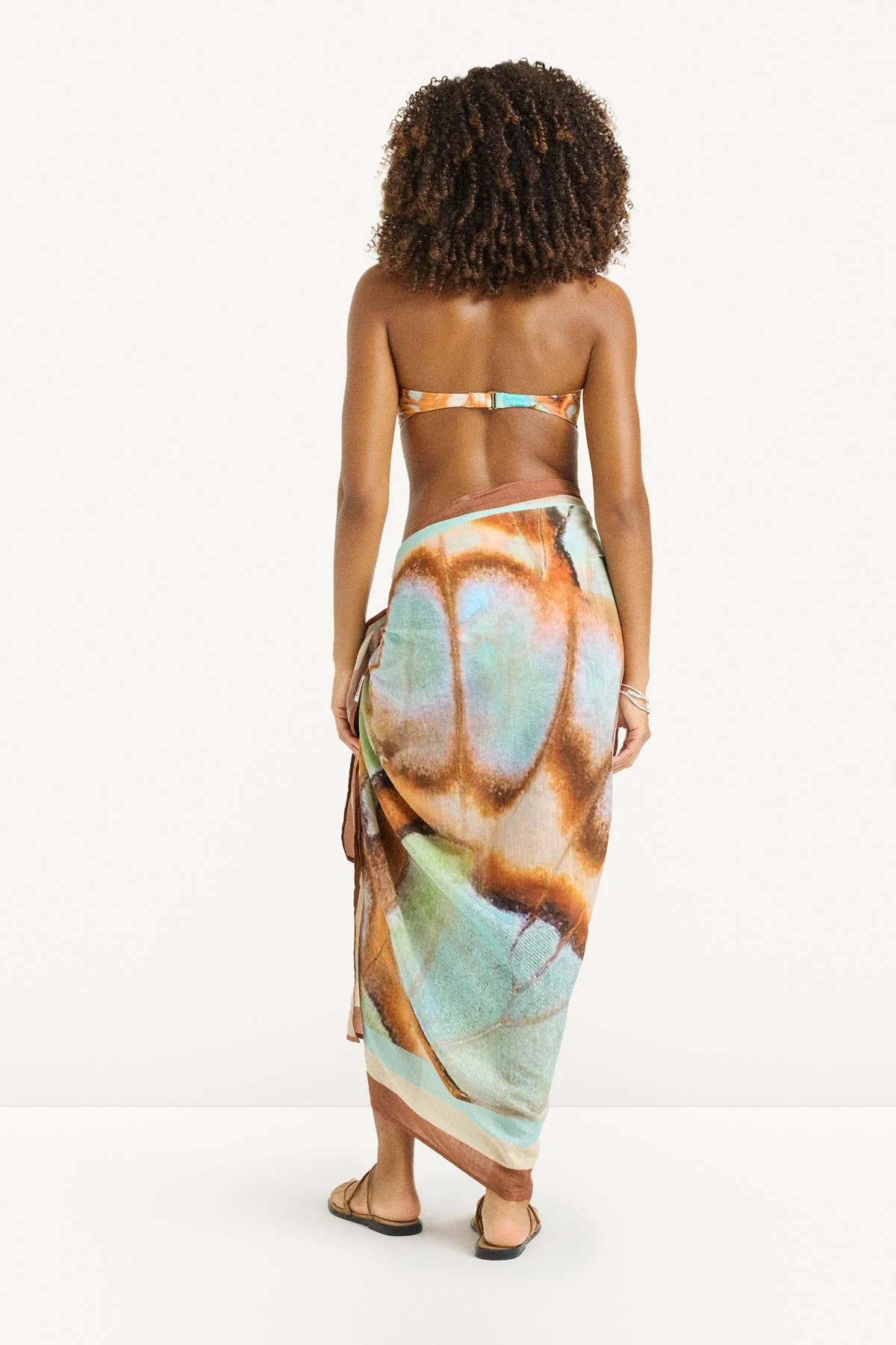 Samara Sarong - Malachite Butterfly Cotton Cupro - Image 5