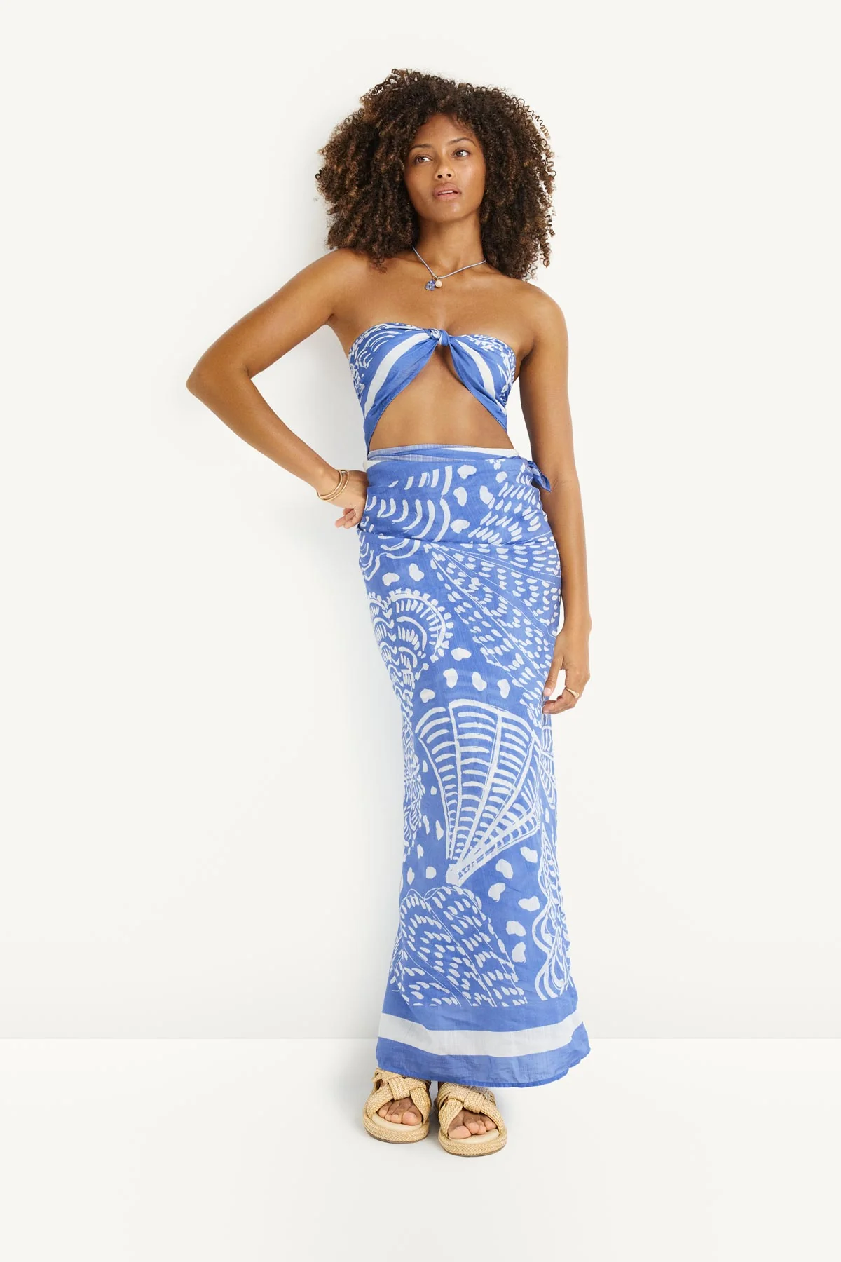 Samara Sarong - Sea Fan Cotton Cupro - Image 3