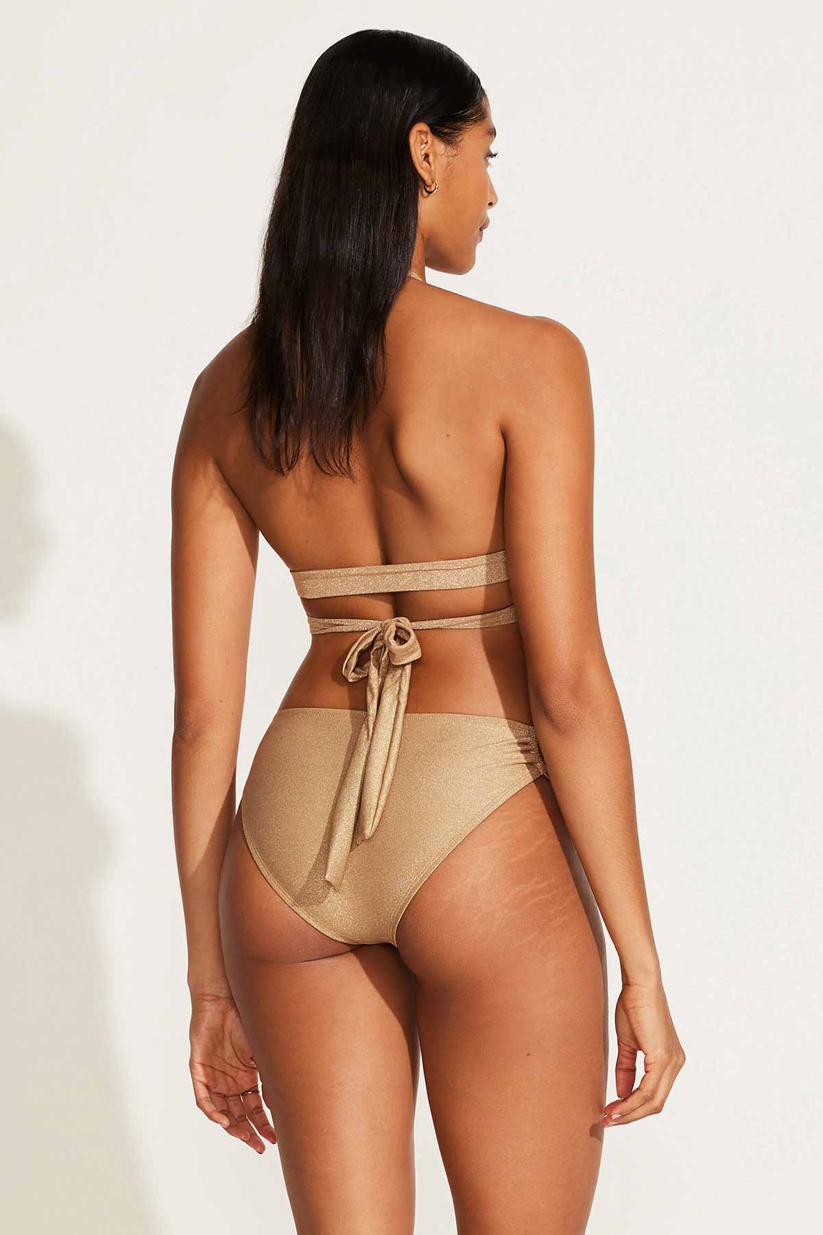 Sirena Wrap Top - Golden Glow Metallic - Image 6