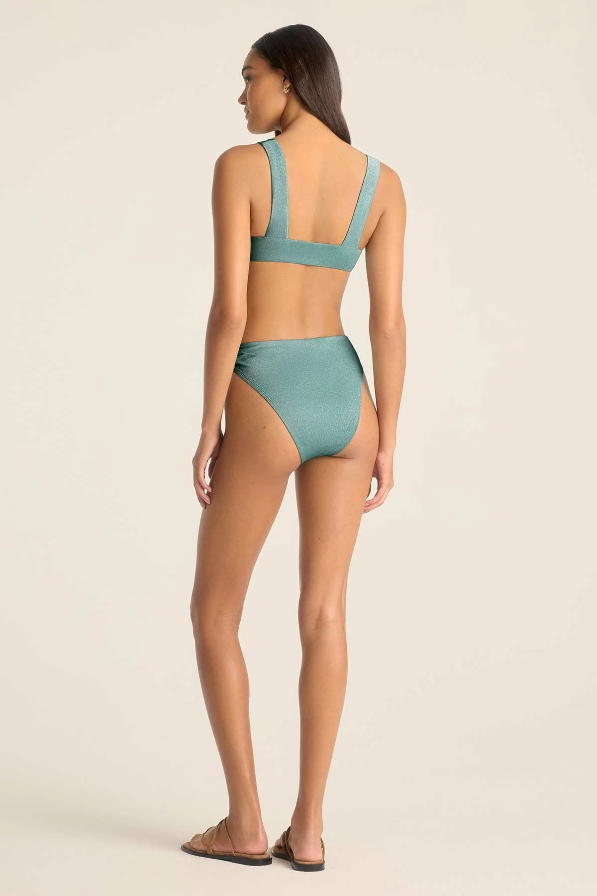 Skylar Top - Aqua Metallic - Image 4