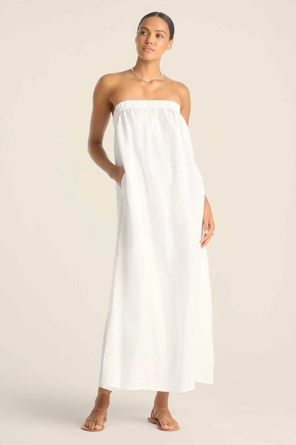Soleil Dress - White EcoLinen - Image 2