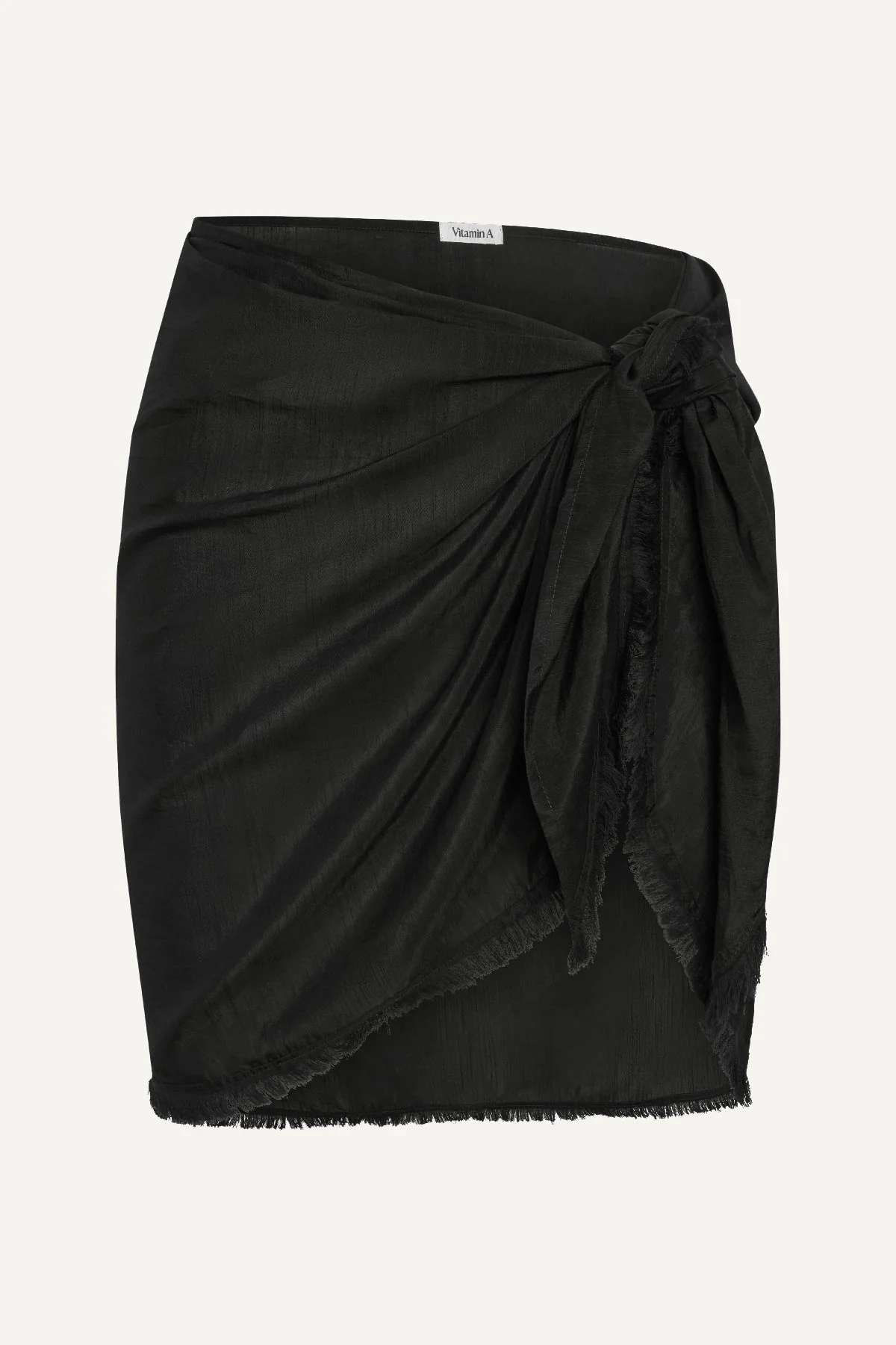 Soleil Sarong - Black Cotton Cupro - Image 5