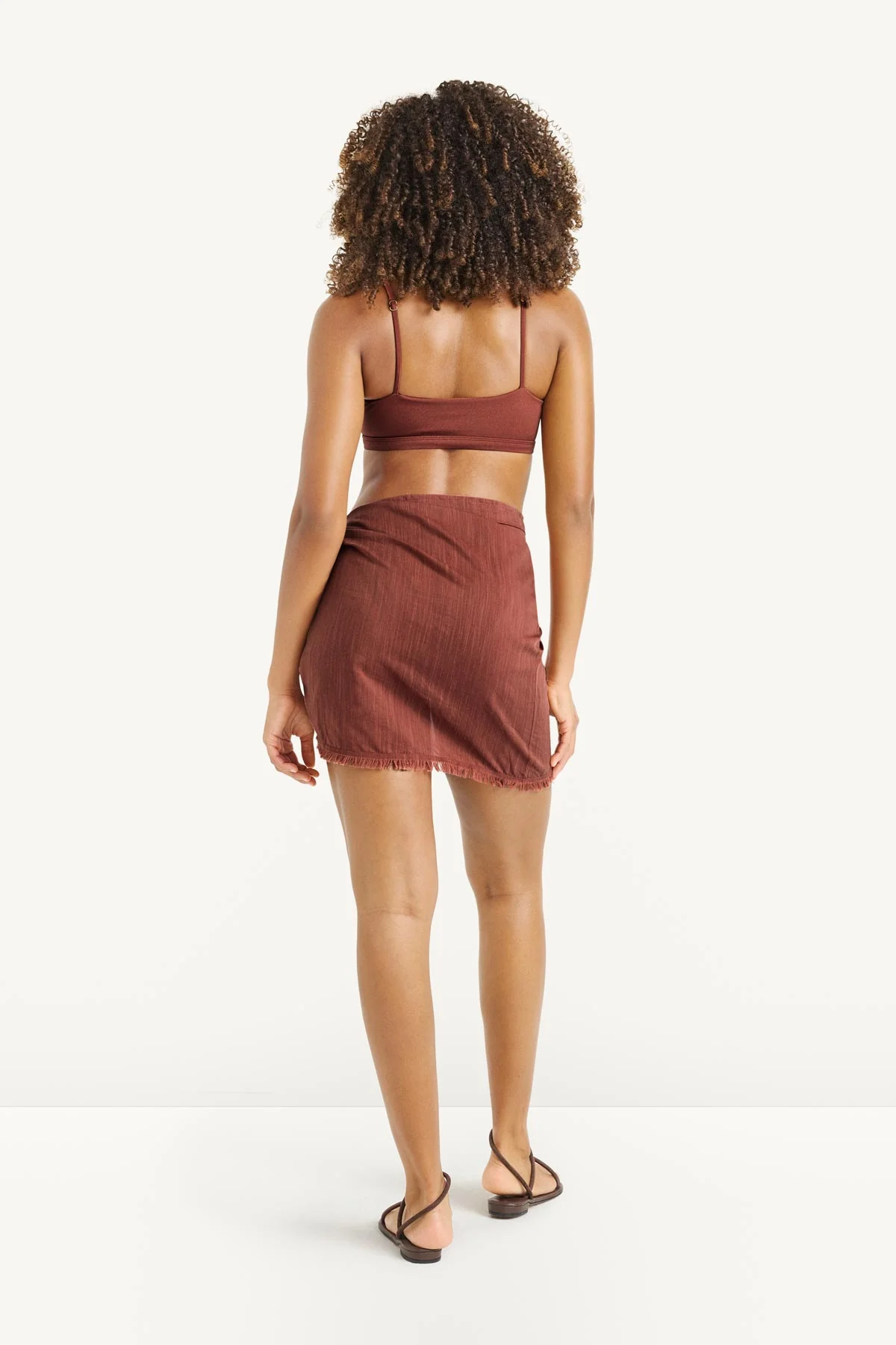 Soleil Sarong - Red Ochre Cotton Cupro - Image 3