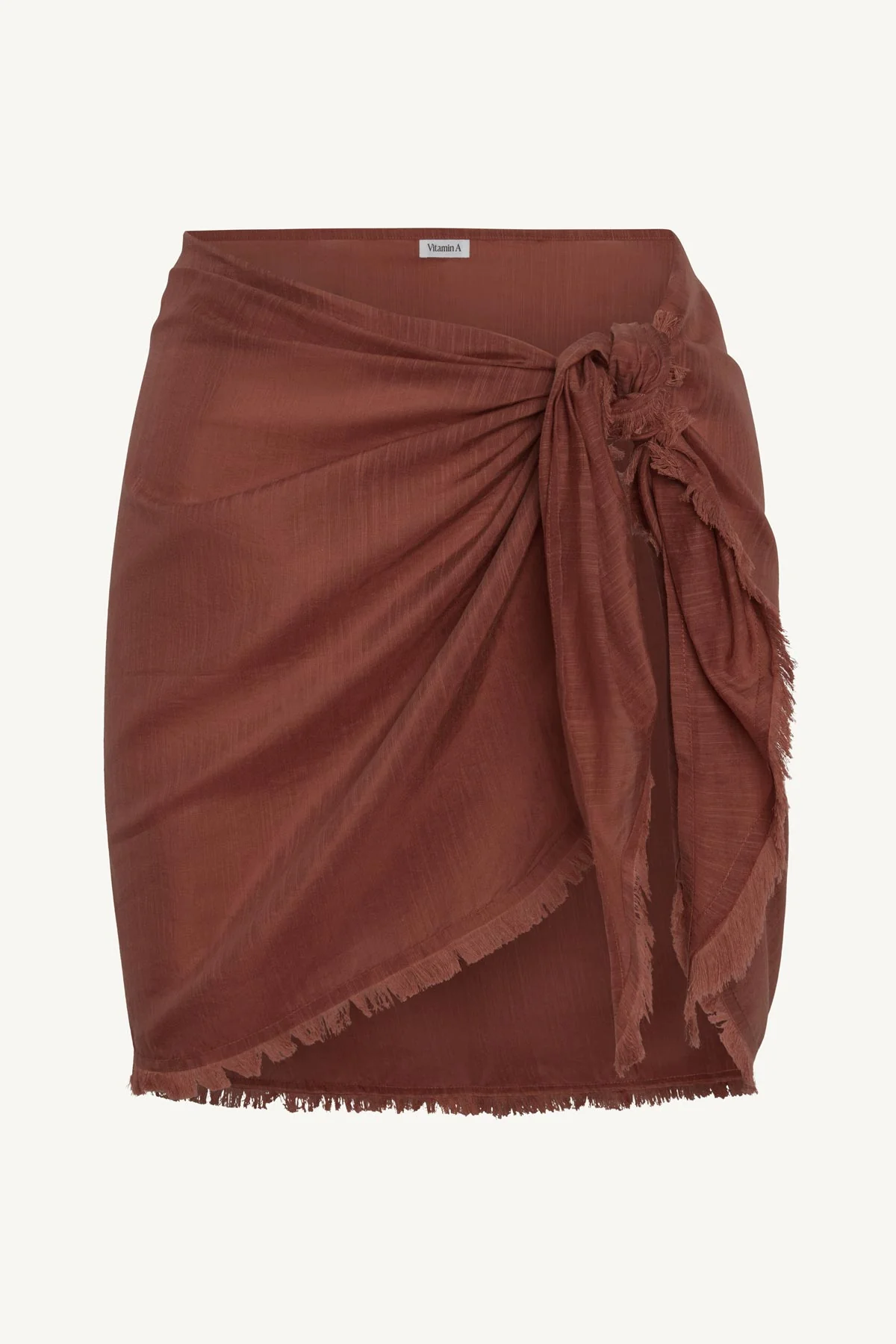 Soleil Sarong - Red Ochre Cotton Cupro - Image 4