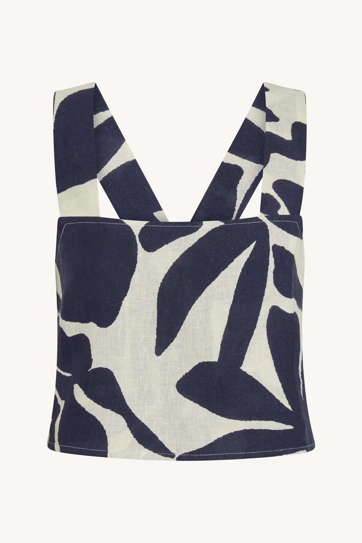 Tallows Crop Top - Night Flower EcoLinen - Image 4