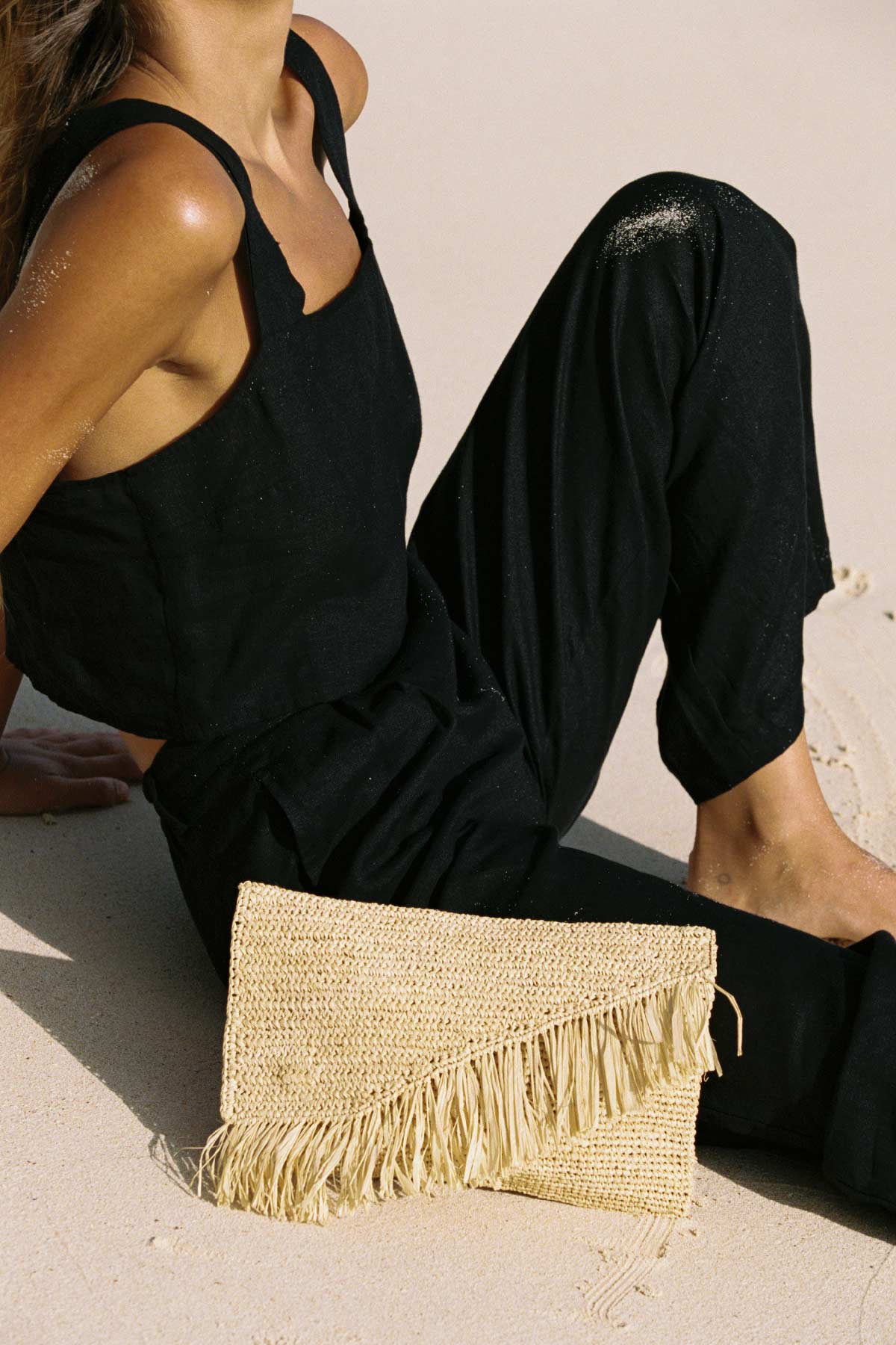 Tallows Crop Top - Black EcoLinen - Image 6