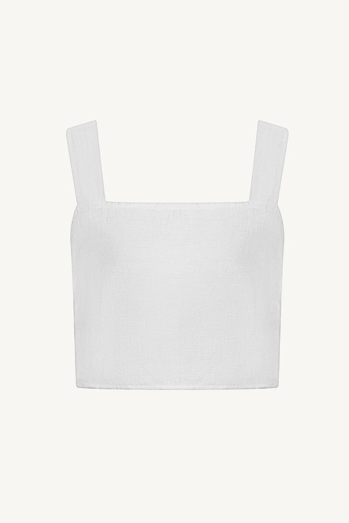 Tallows Crop Top - White EcoLinen - Image 9