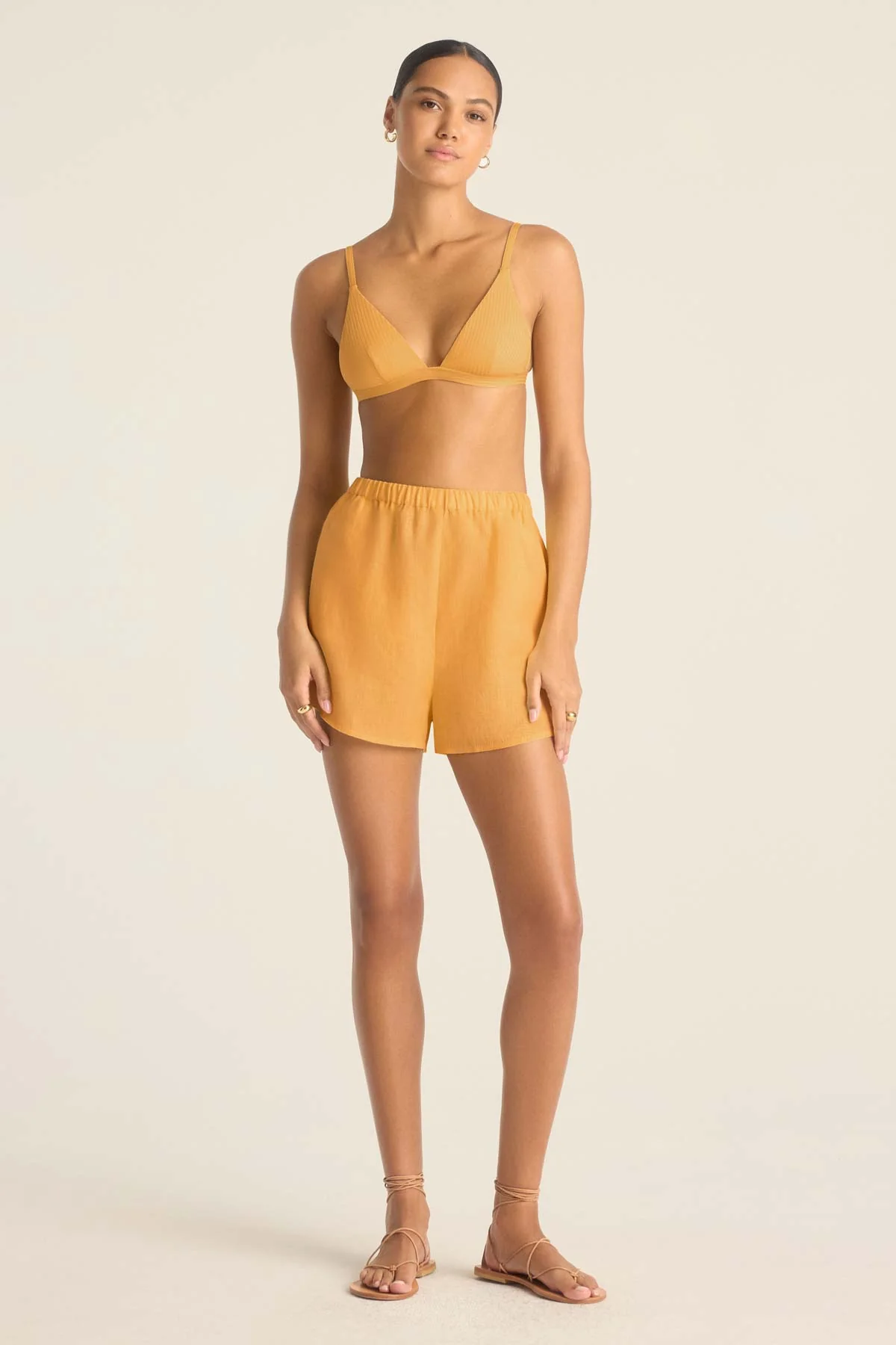 Tallows Linen Short - Creamsicle EcoLinen - Image 2