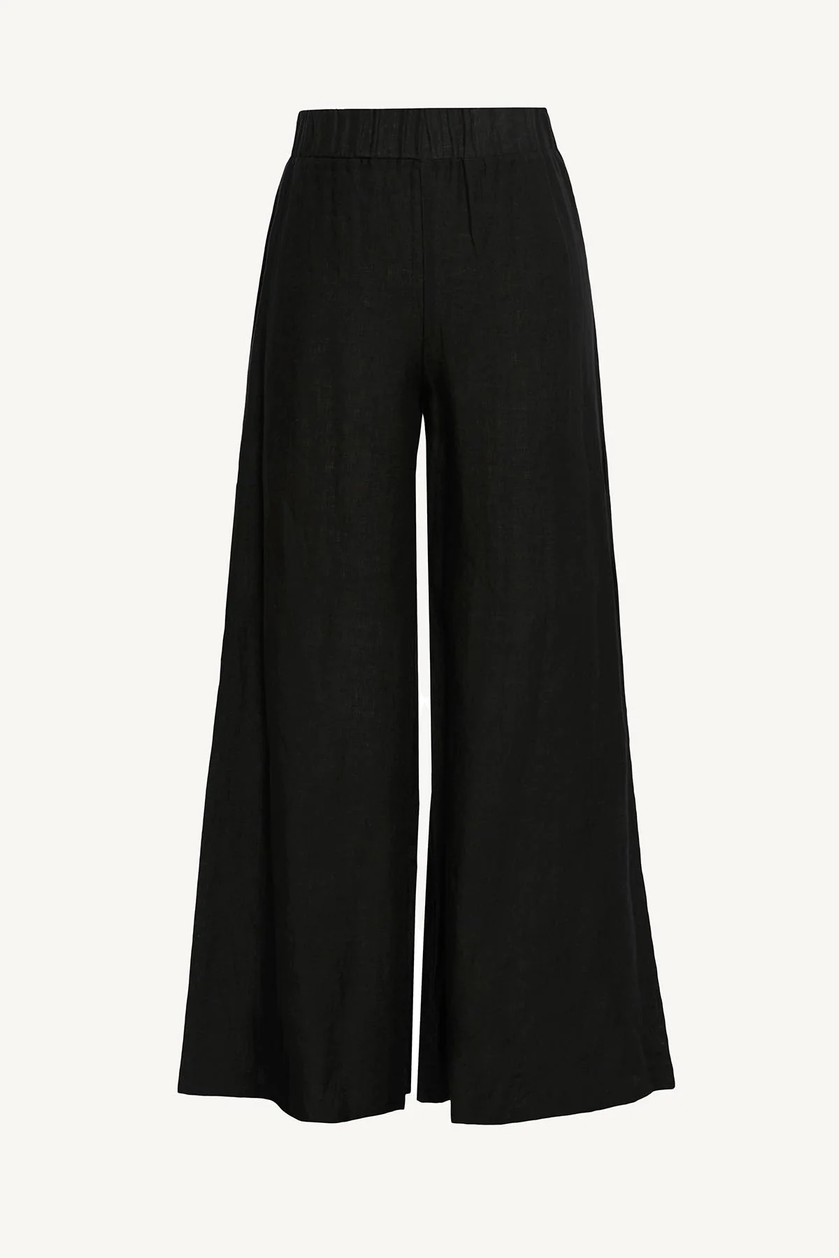 Tallows Linen Wide Leg Pant - Black EcoLinen - Image 8