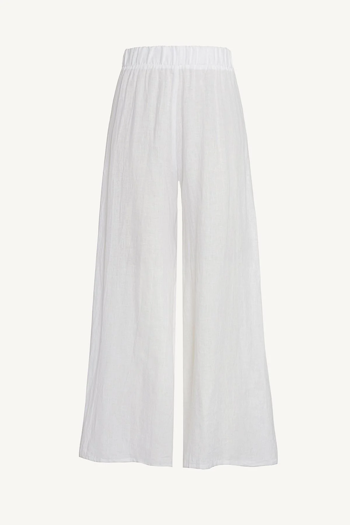 Tallows Linen Wide Leg Pant - White EcoLinen - Image 7