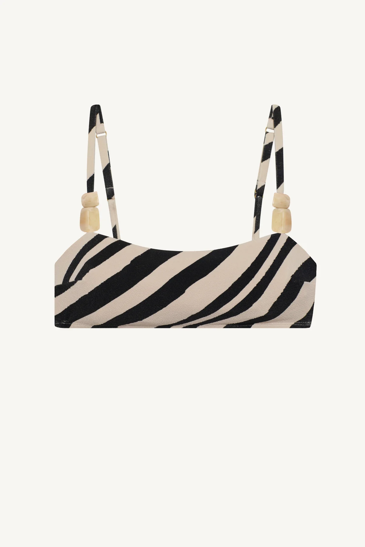 Terra Bralette Top - Sandbar Stripe Crepe Texture - Image 6