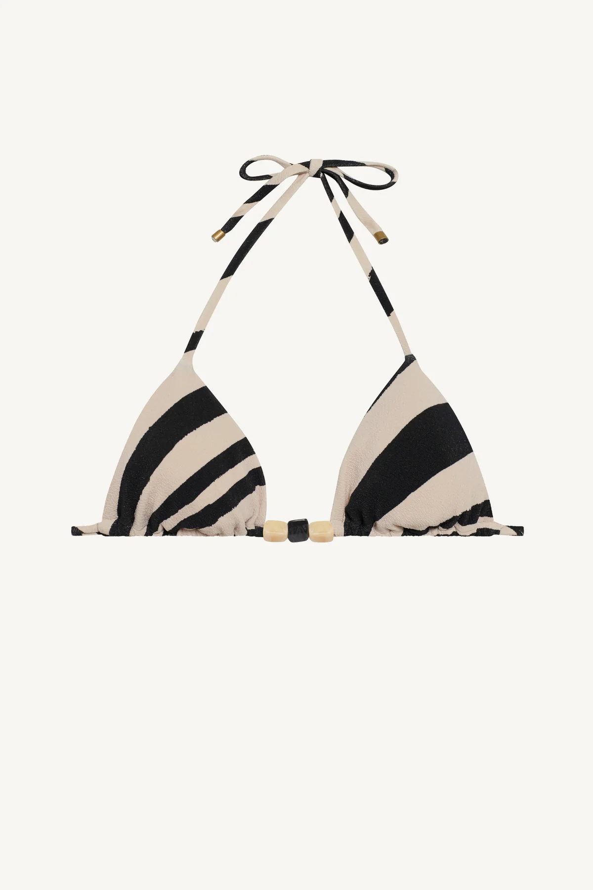 Terra Triangle Top - Sandbar Stripe Crepe Texture - Image 7