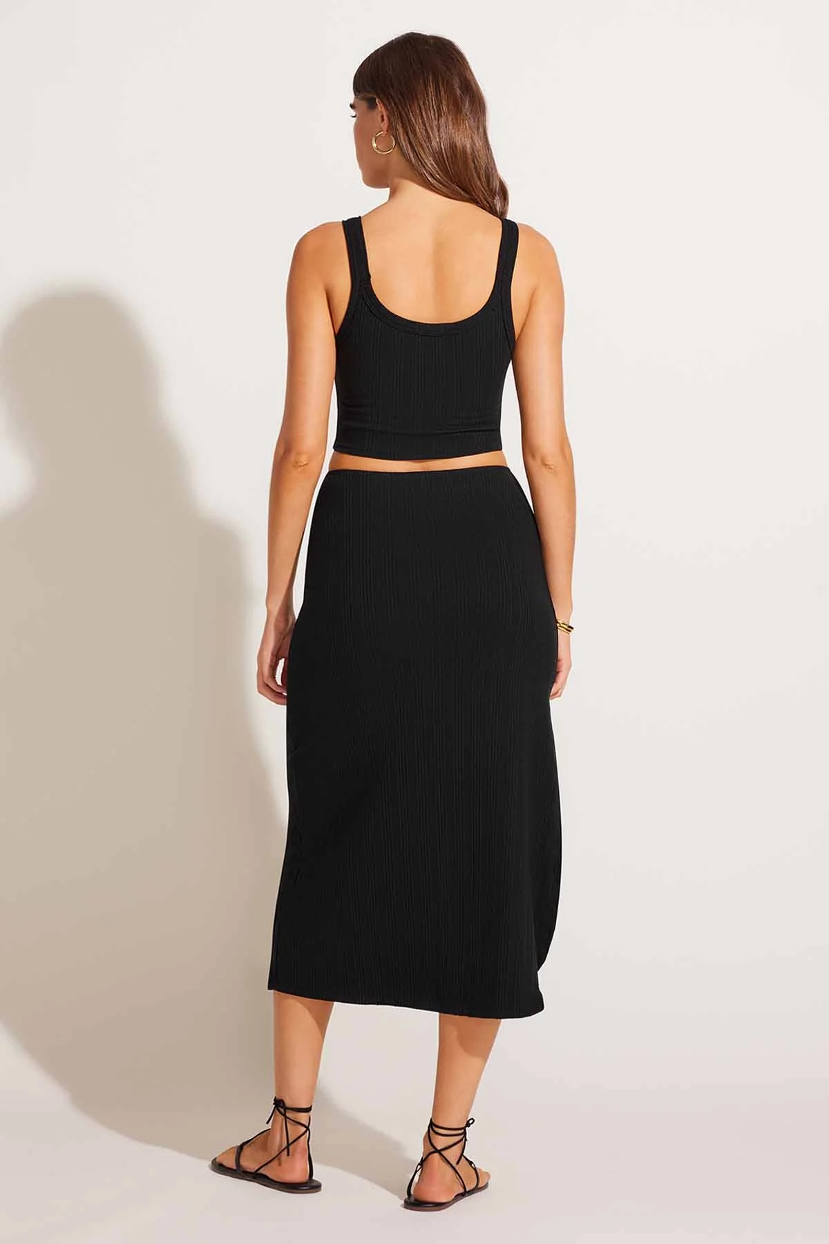 Thalia Crop Top - Black Organic Rib - Image 5