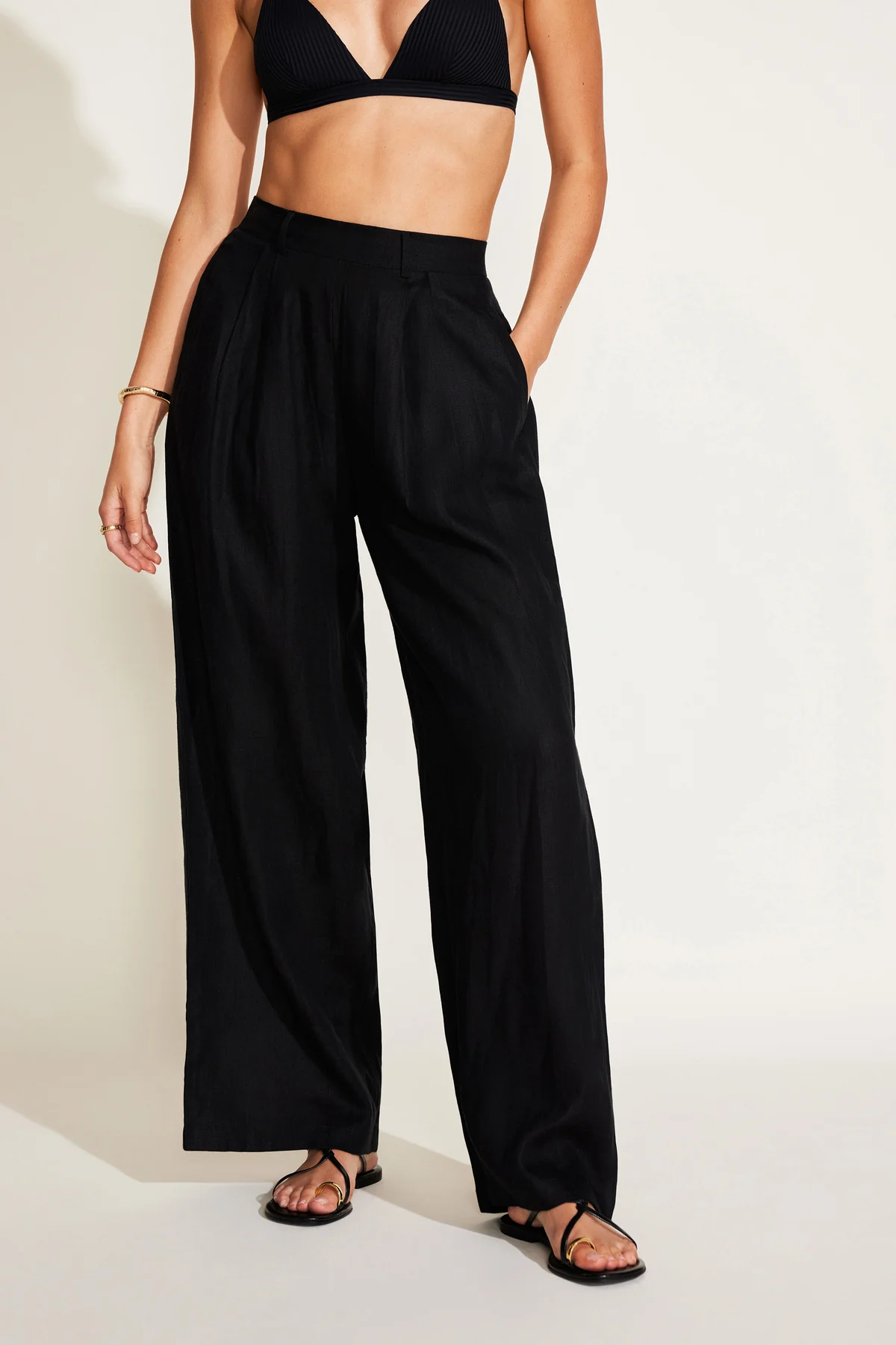 The Getaway Pant - Black EcoLinen - Image 5