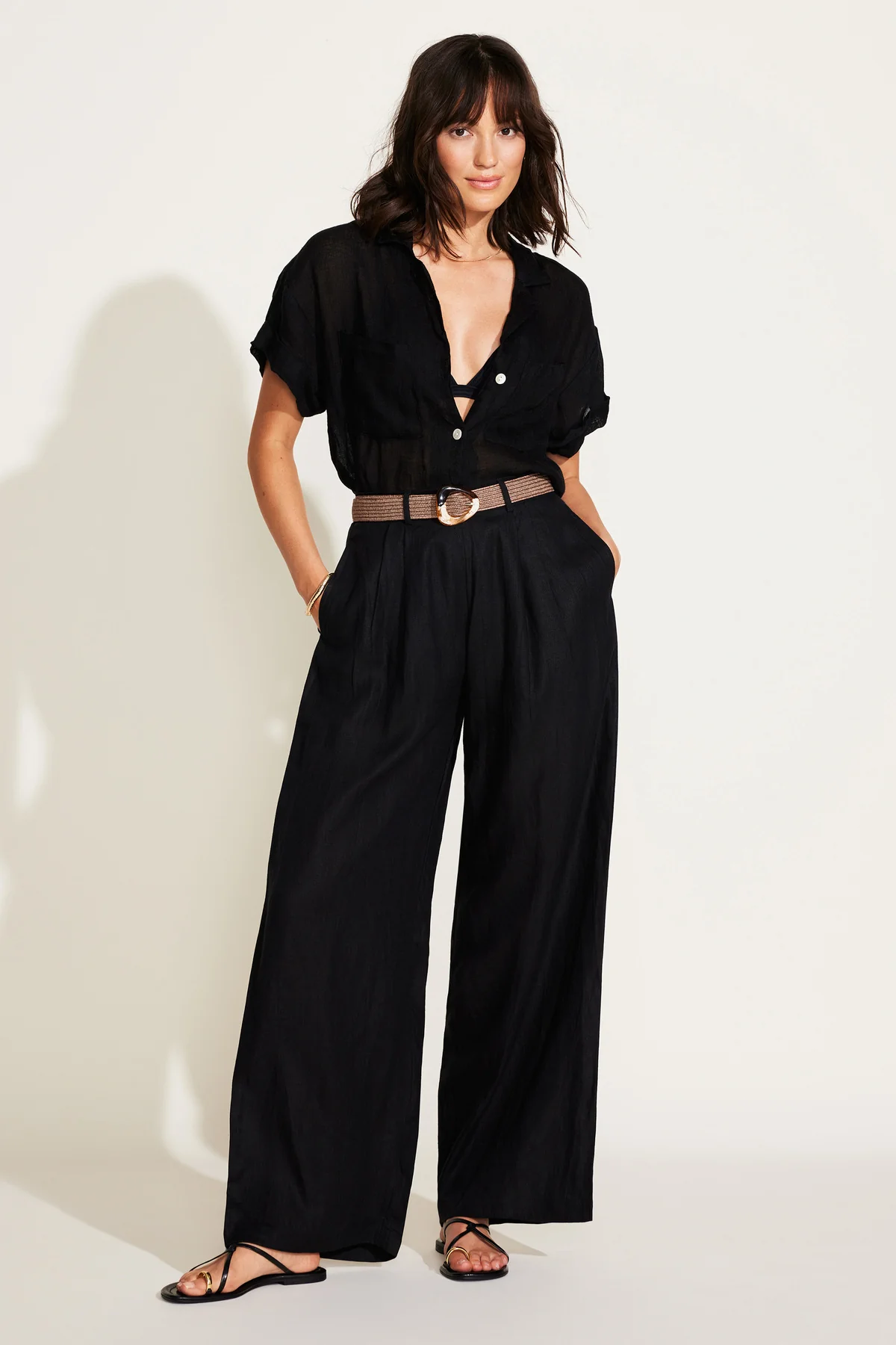 The Getaway Pant - Black EcoLinen - Image 6