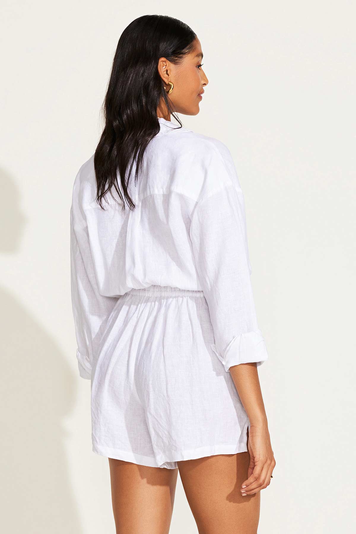 The Getaway Romper - White EcoLinen - Image 6