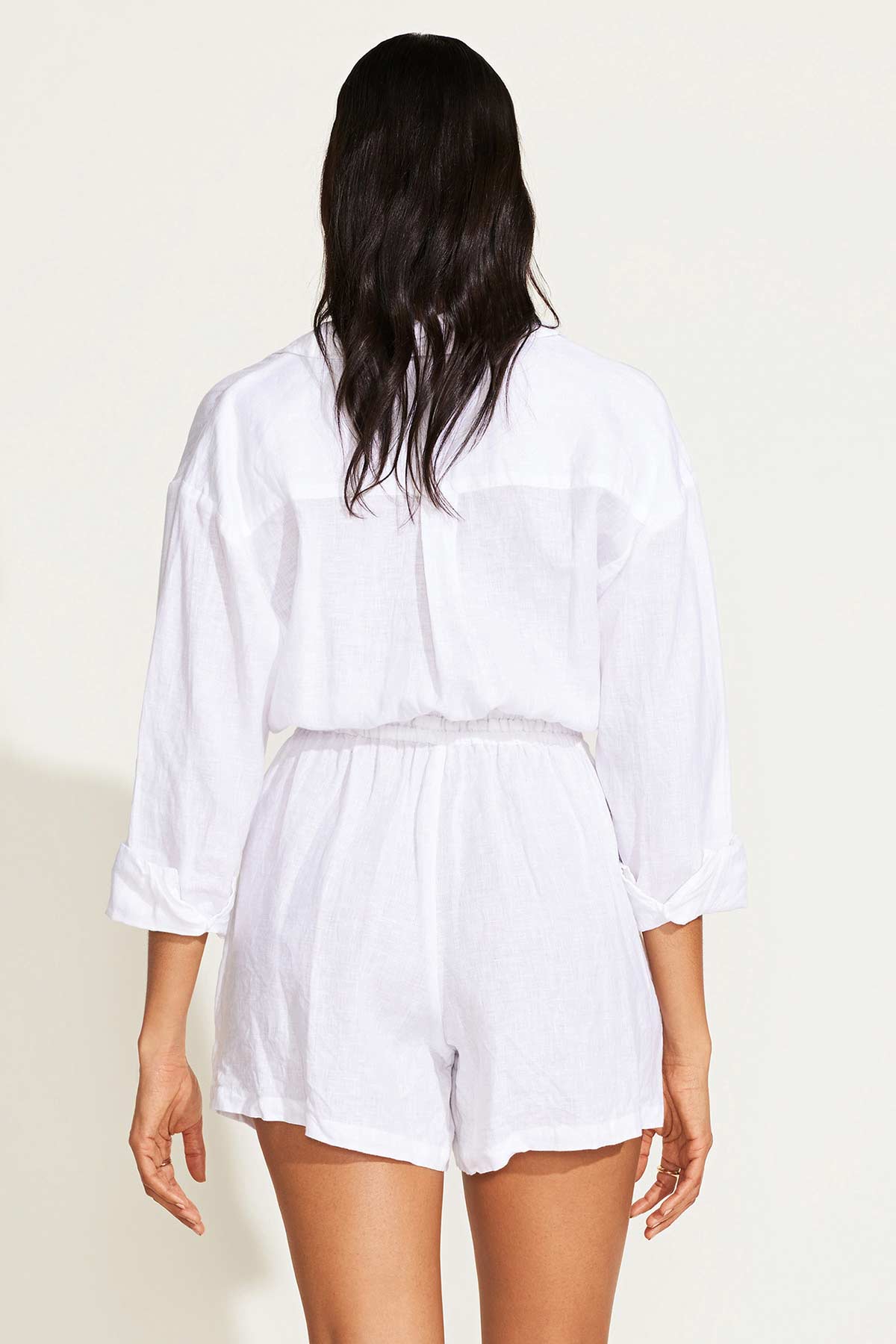 The Getaway Romper - White EcoLinen - Image 7